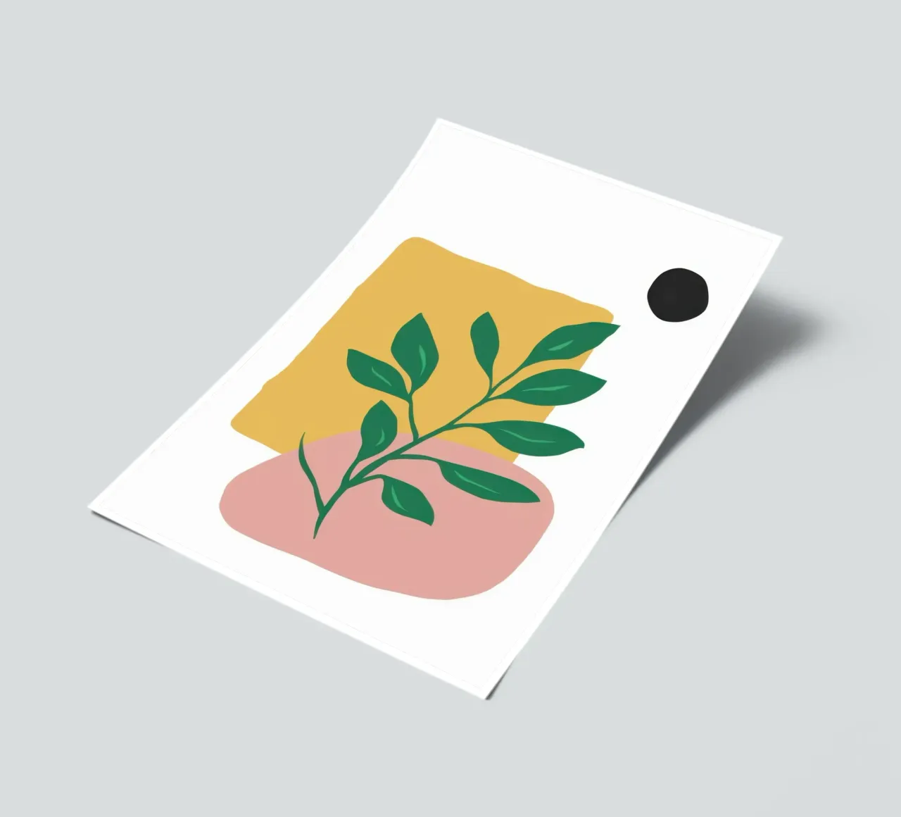 Minimalistische Blattform Stickerbogen von Veil Maya