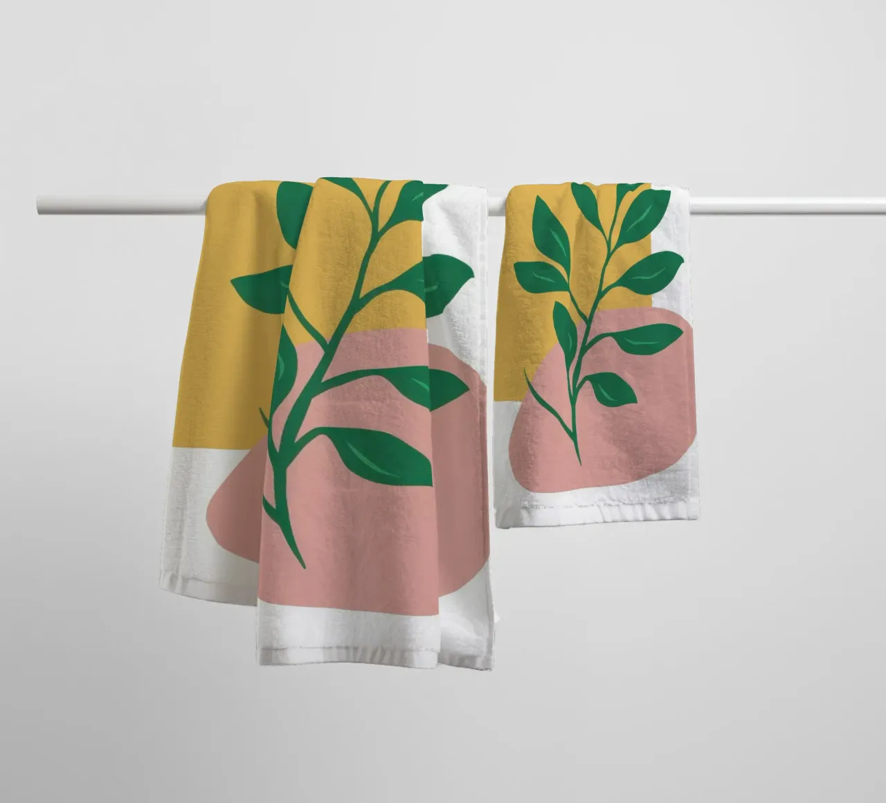 Minimalist Leaf Form towel by Veil Maya
