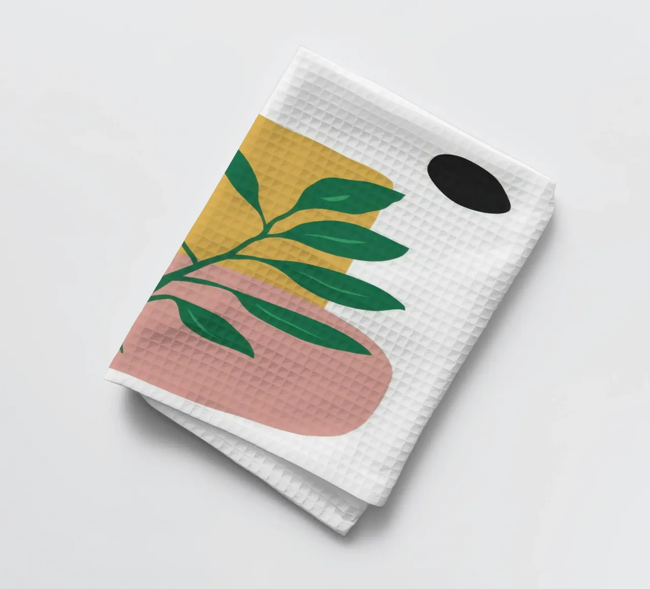 Minimalist Leaf Form tea towel by Veil Maya
