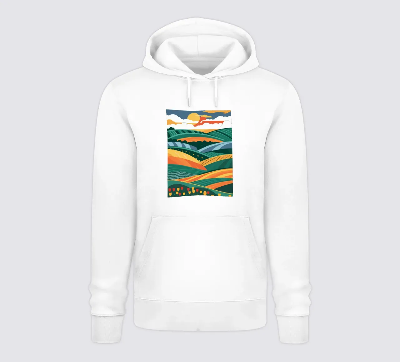 Vibrant Pastoral Dreamscape hoodie by Prism Ritual