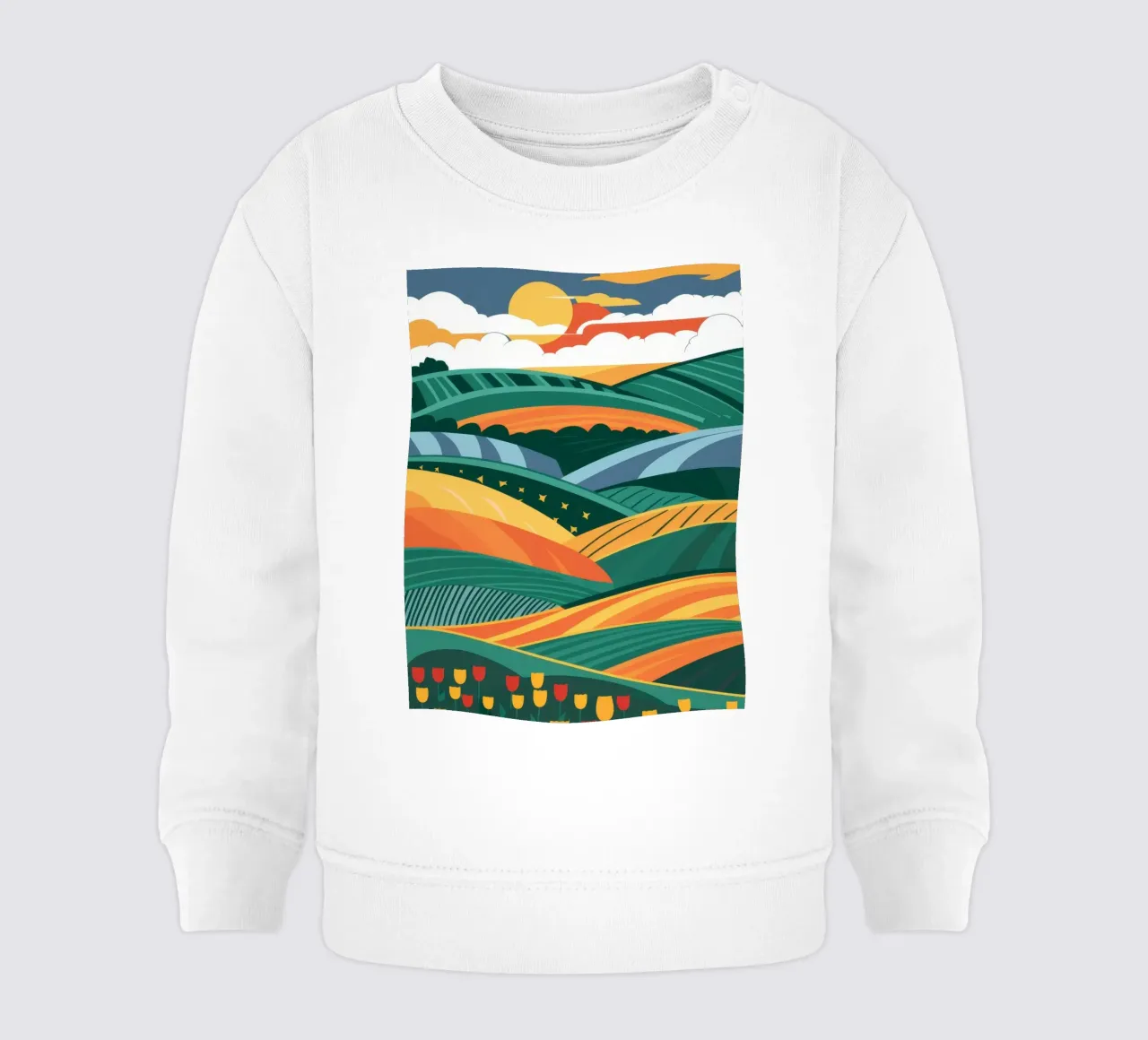 Paysage de rêve pastoral vibrant sweat pour bébé de Prism Ritual