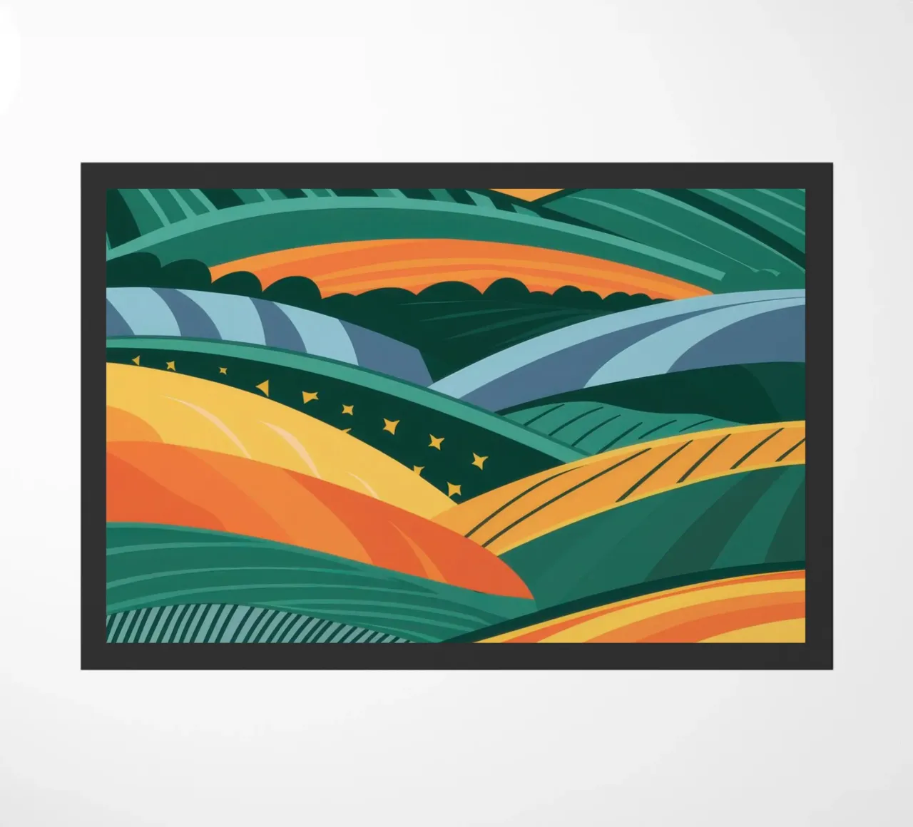 Vibrant Pastoral Dreamscape doormat by Prism Ritual