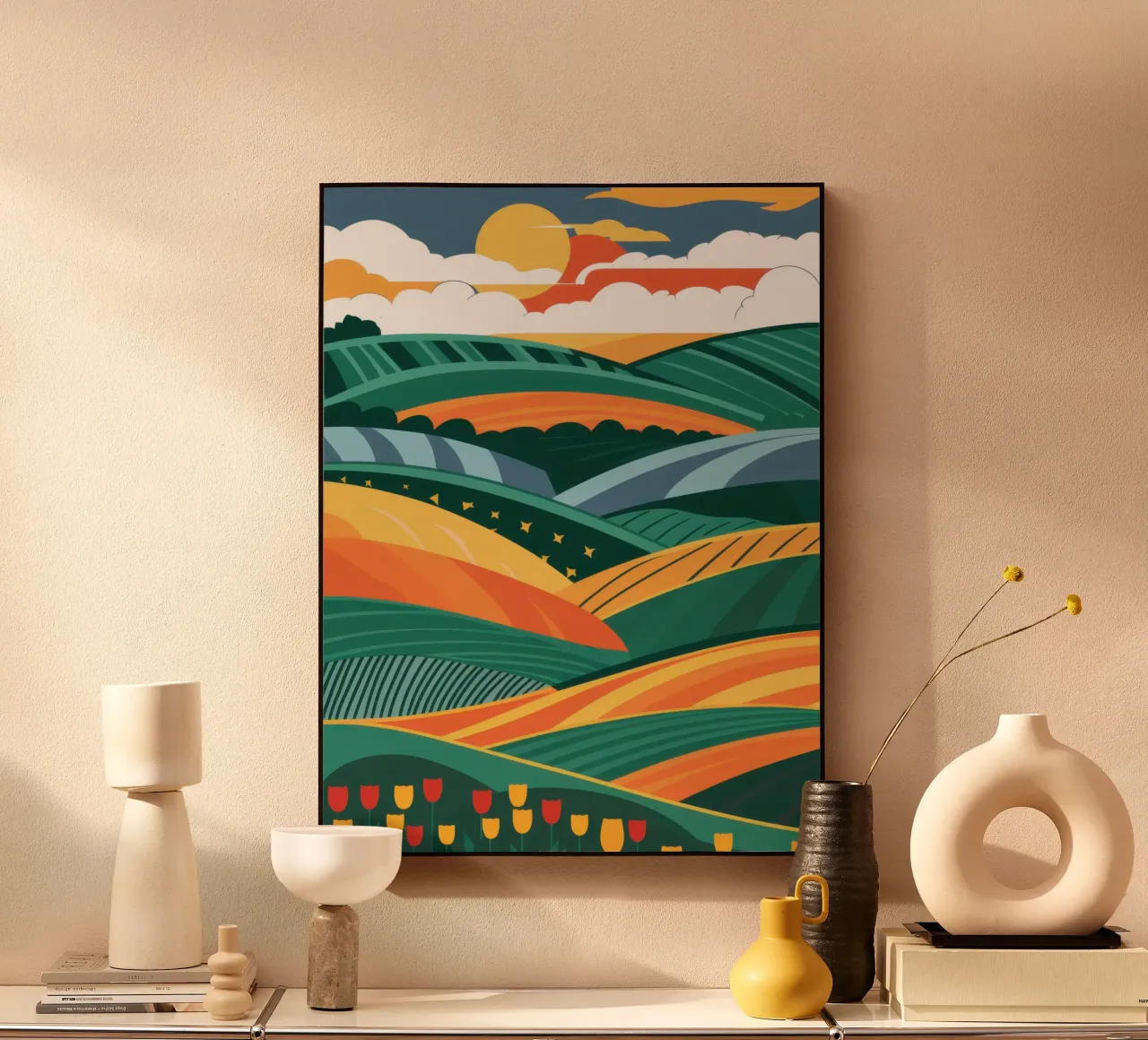 Vibrant Pastoral Dreamscape acrylic glass by Prism Ritual