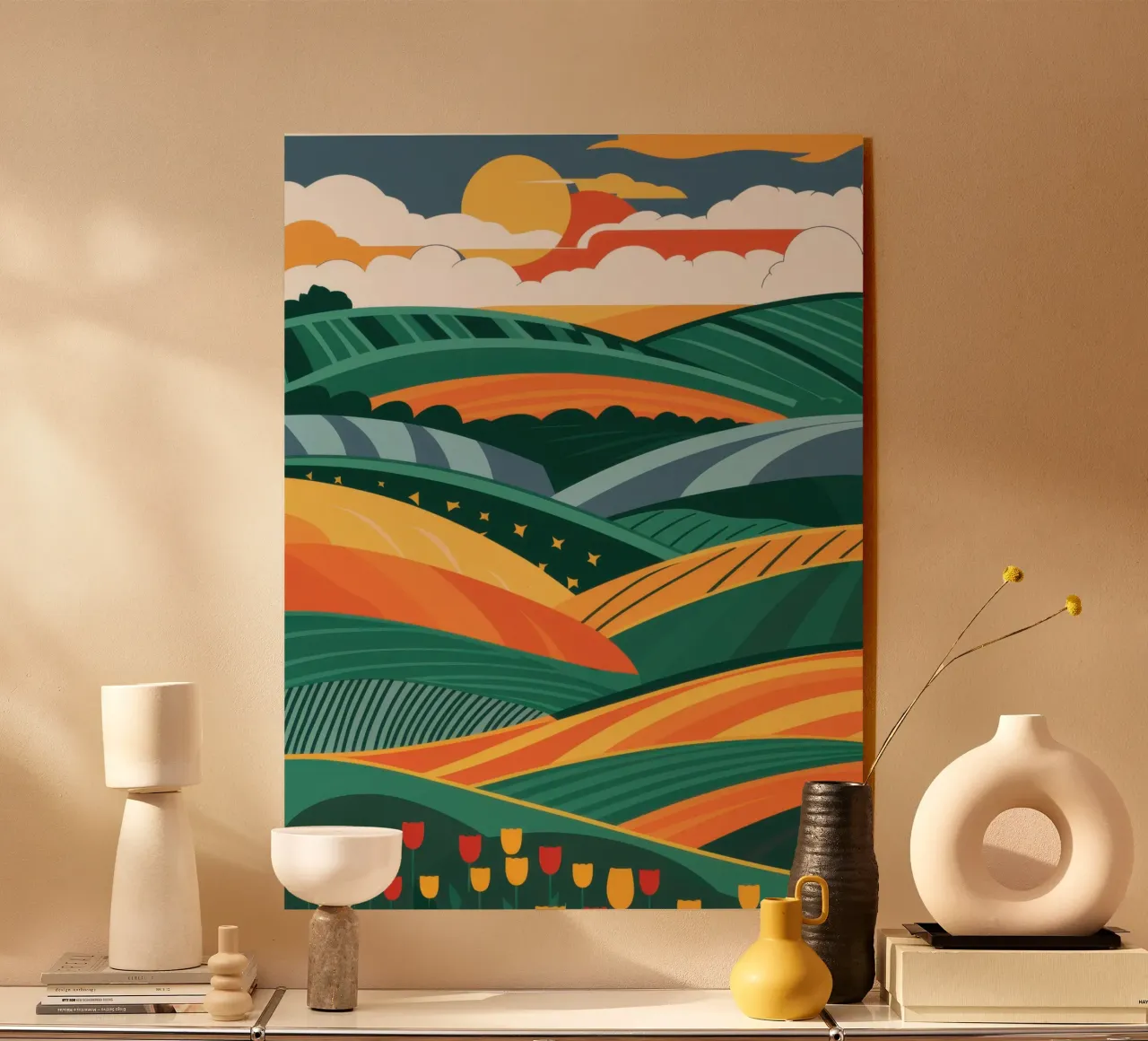 Vibrant Pastoral Dreamscape acrylic glass by Prism Ritual