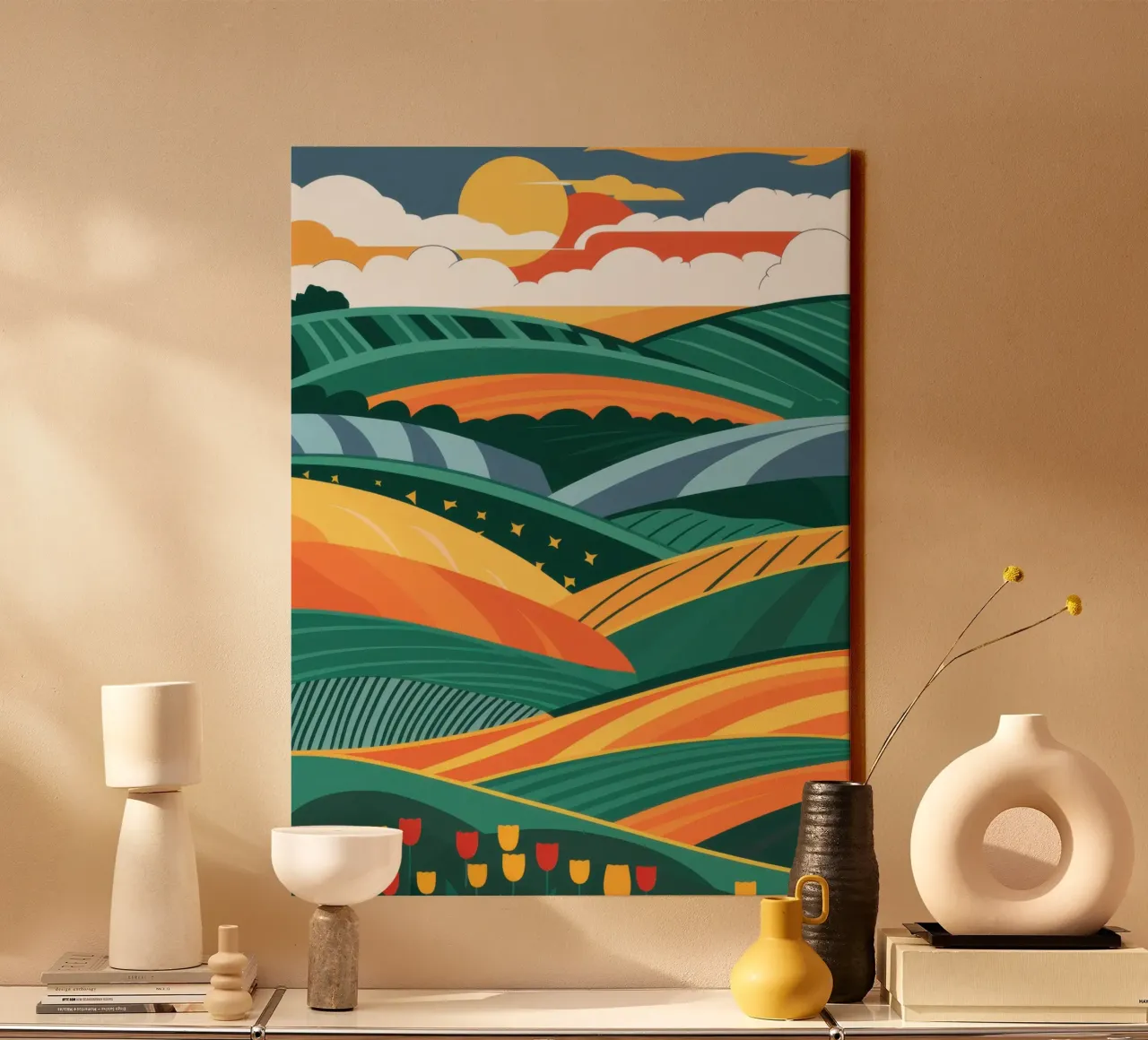Vibrant Pastoral Dreamscape canvas by Prism Ritual