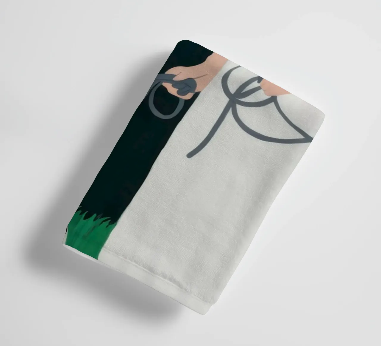 Elegant Dalmatian Stroll towel by Solar Paint