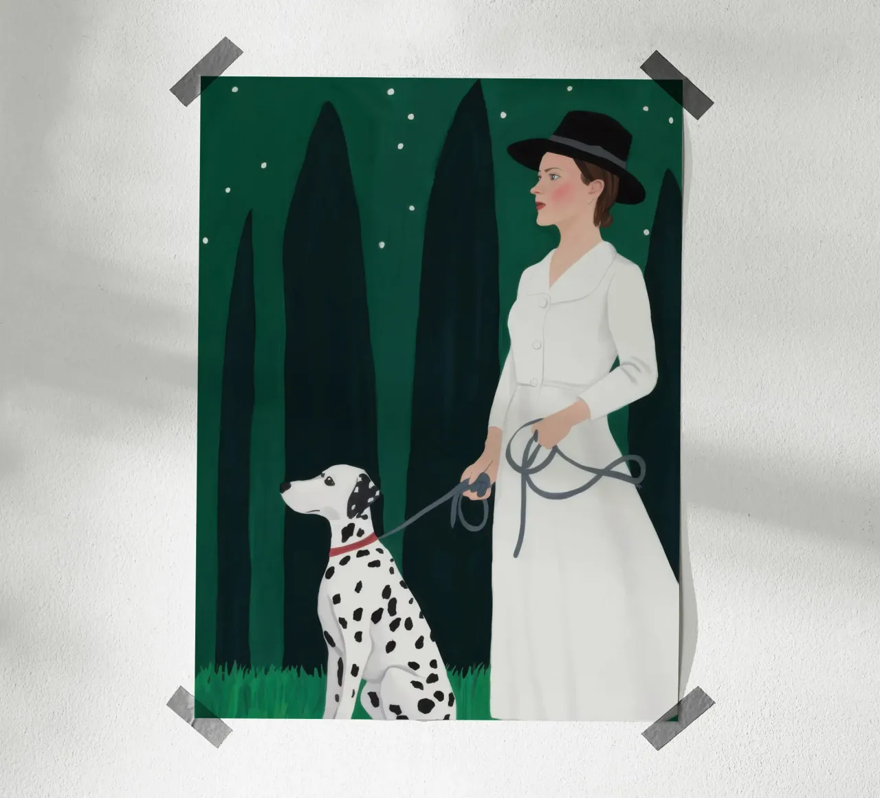 Elegante passeggiata dalmata poster da Solar Paint