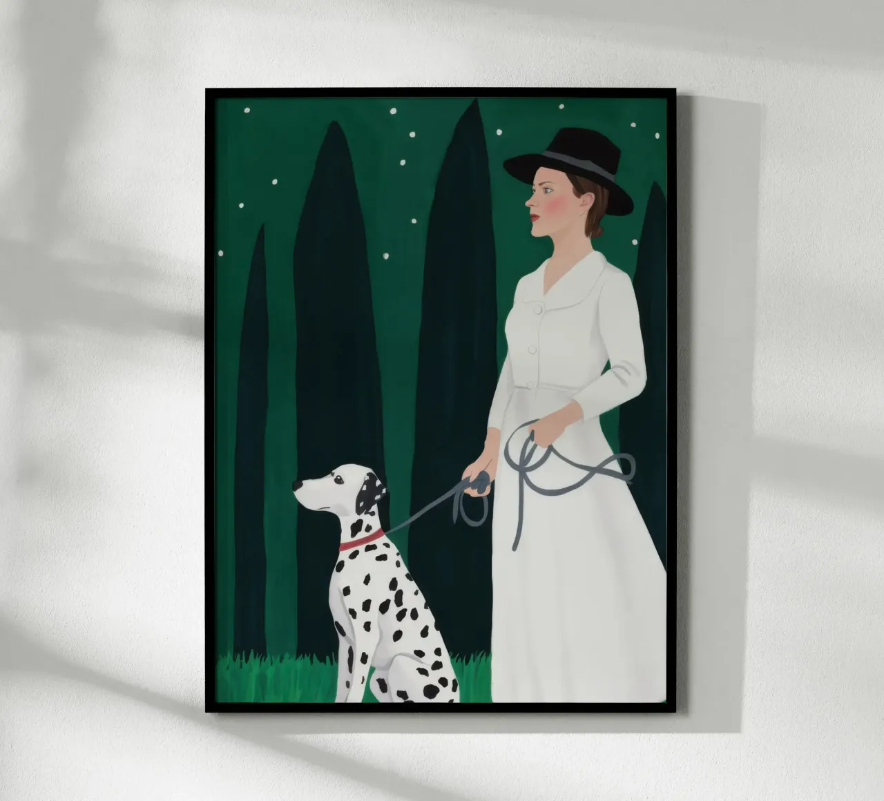 Elegante passeggiata dalmata poster da Solar Paint