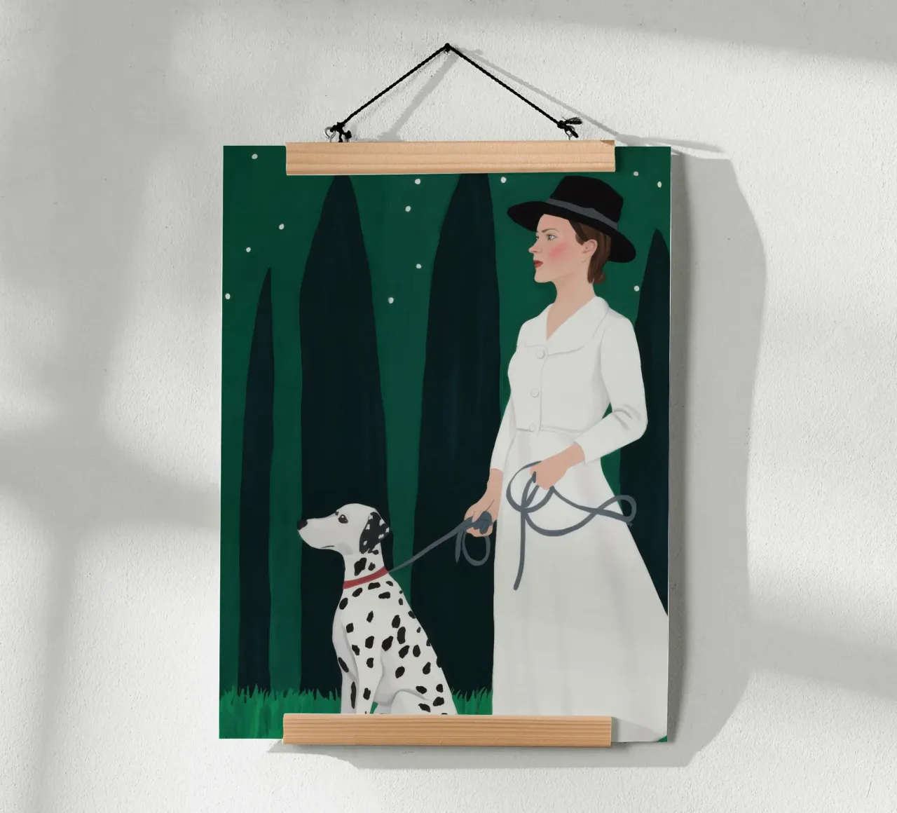 Elegante passeggiata dalmata poster da Solar Paint