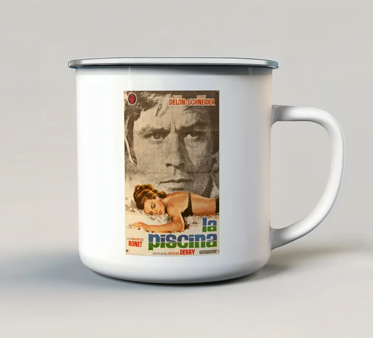 La piscina La Piscine Vintage tazza in smalto da Queenshop