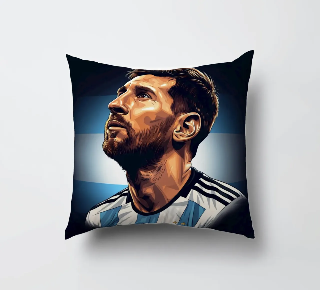 Lionel Messi cuscino da Lembayung art