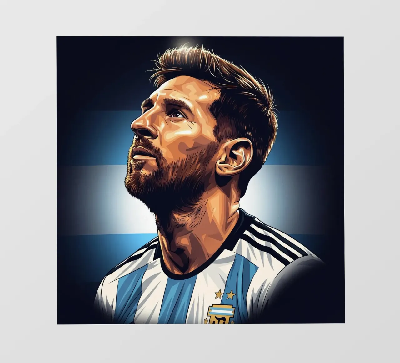 Lionel Messi pellicola backlit da Lembayung art