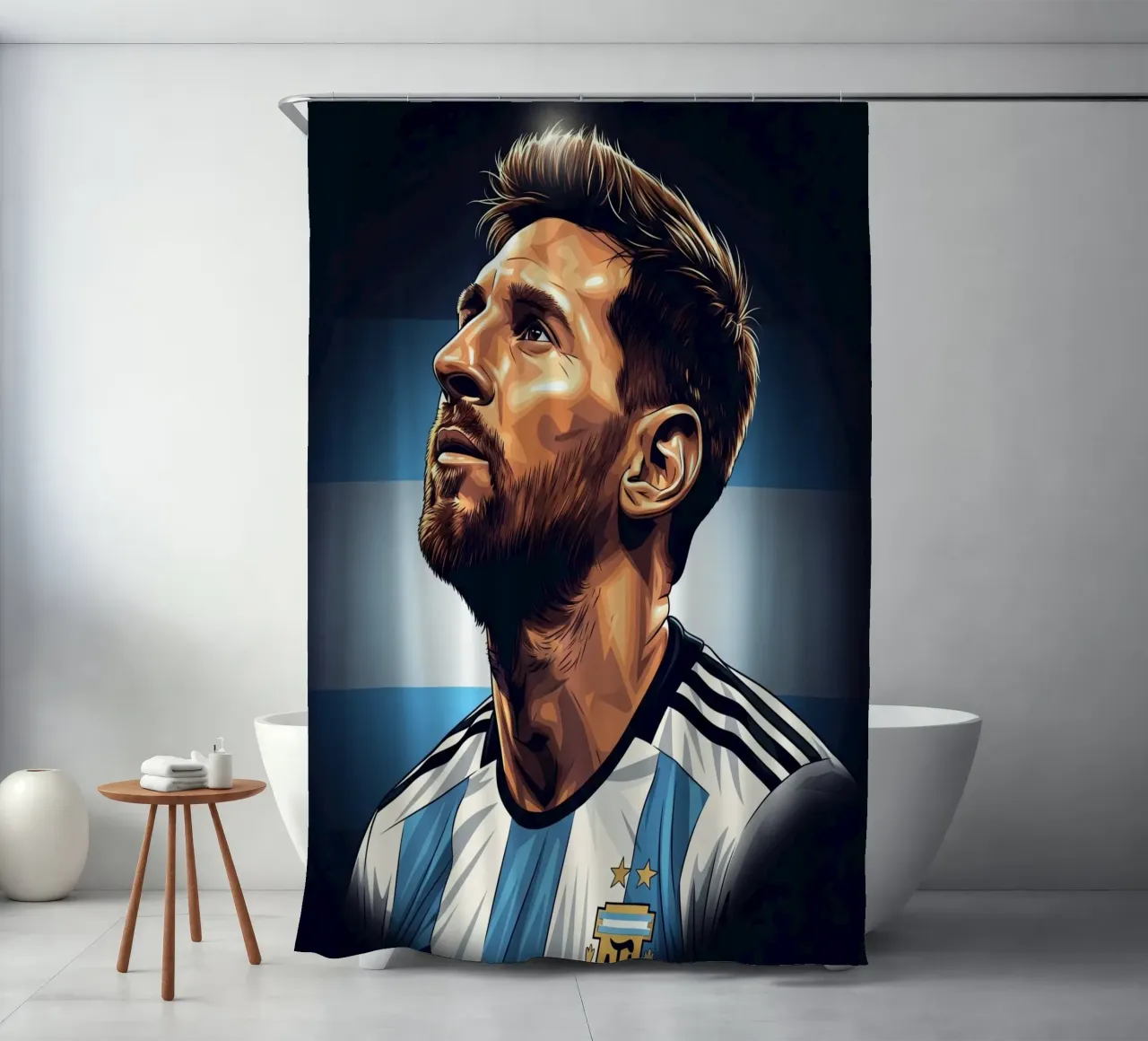 Lionel Messi tenda da doccia da Lembayung art