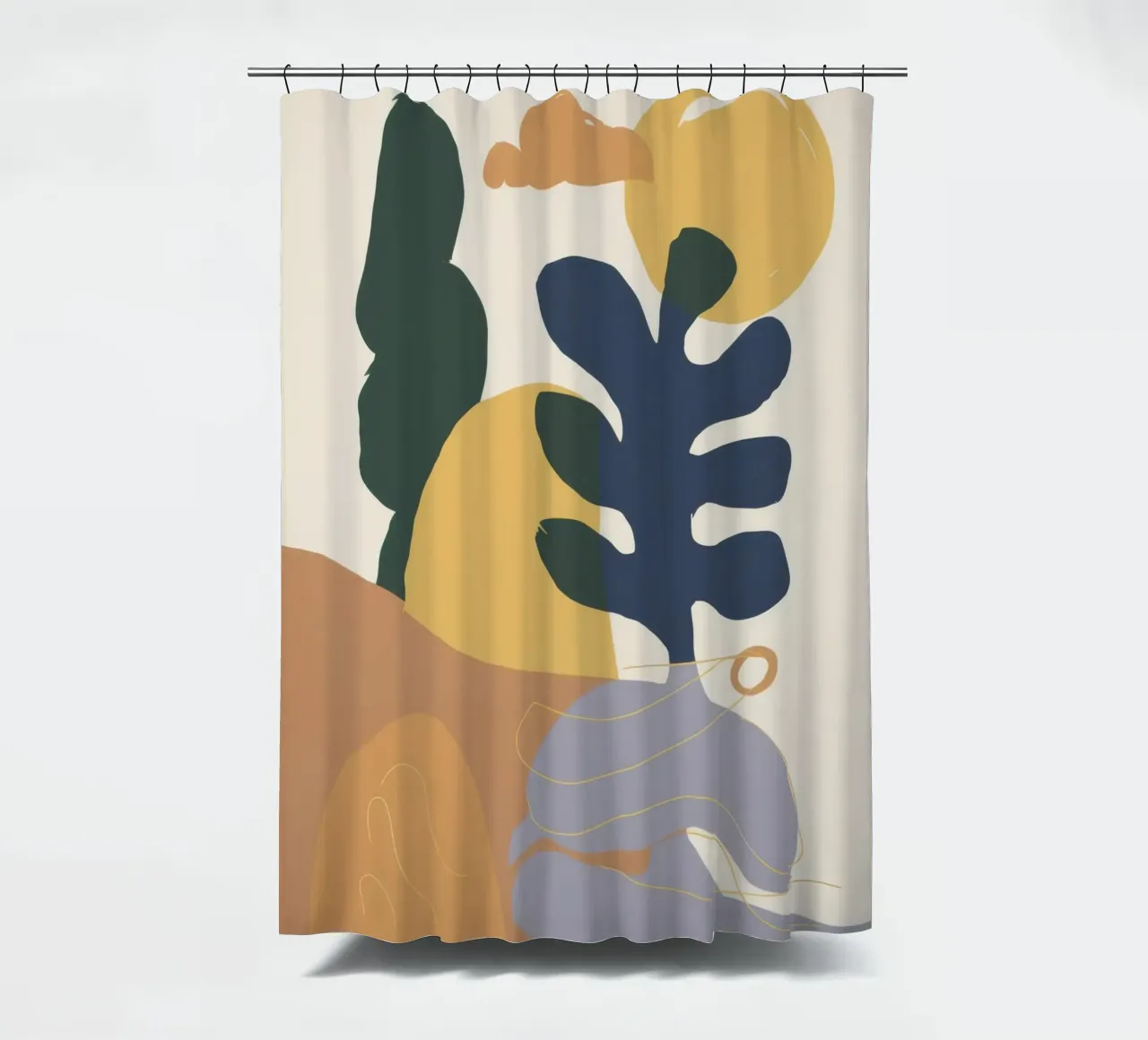 Abstrakte Wüstenflora Duschvorhang von Veil Maya