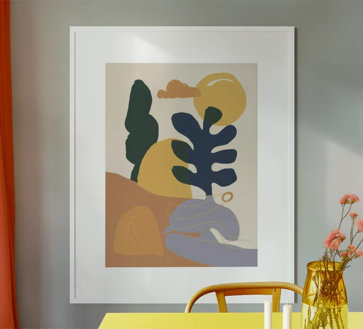 Abstracte woestijnflora poster van Veil Maya