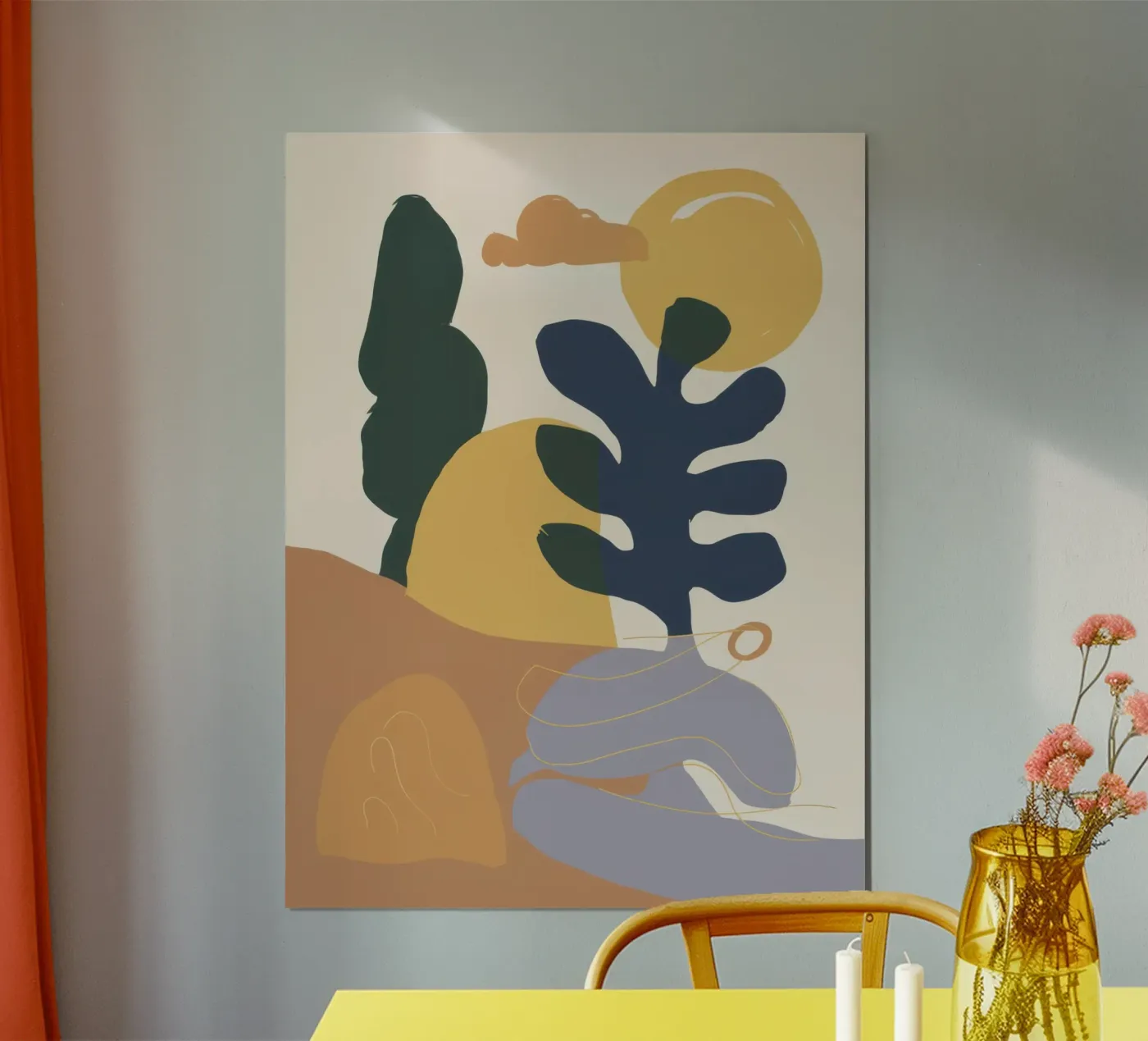 Abstracte woestijnflora poster van Veil Maya