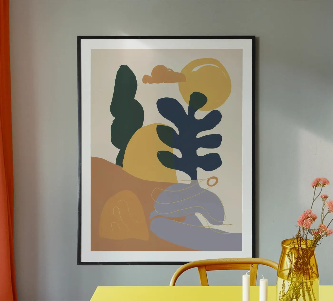 Abstracte woestijnflora poster van Veil Maya