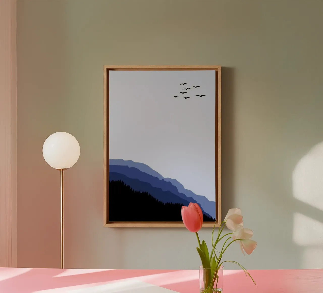 forest tree line toile avec Caisse américaine de prindy