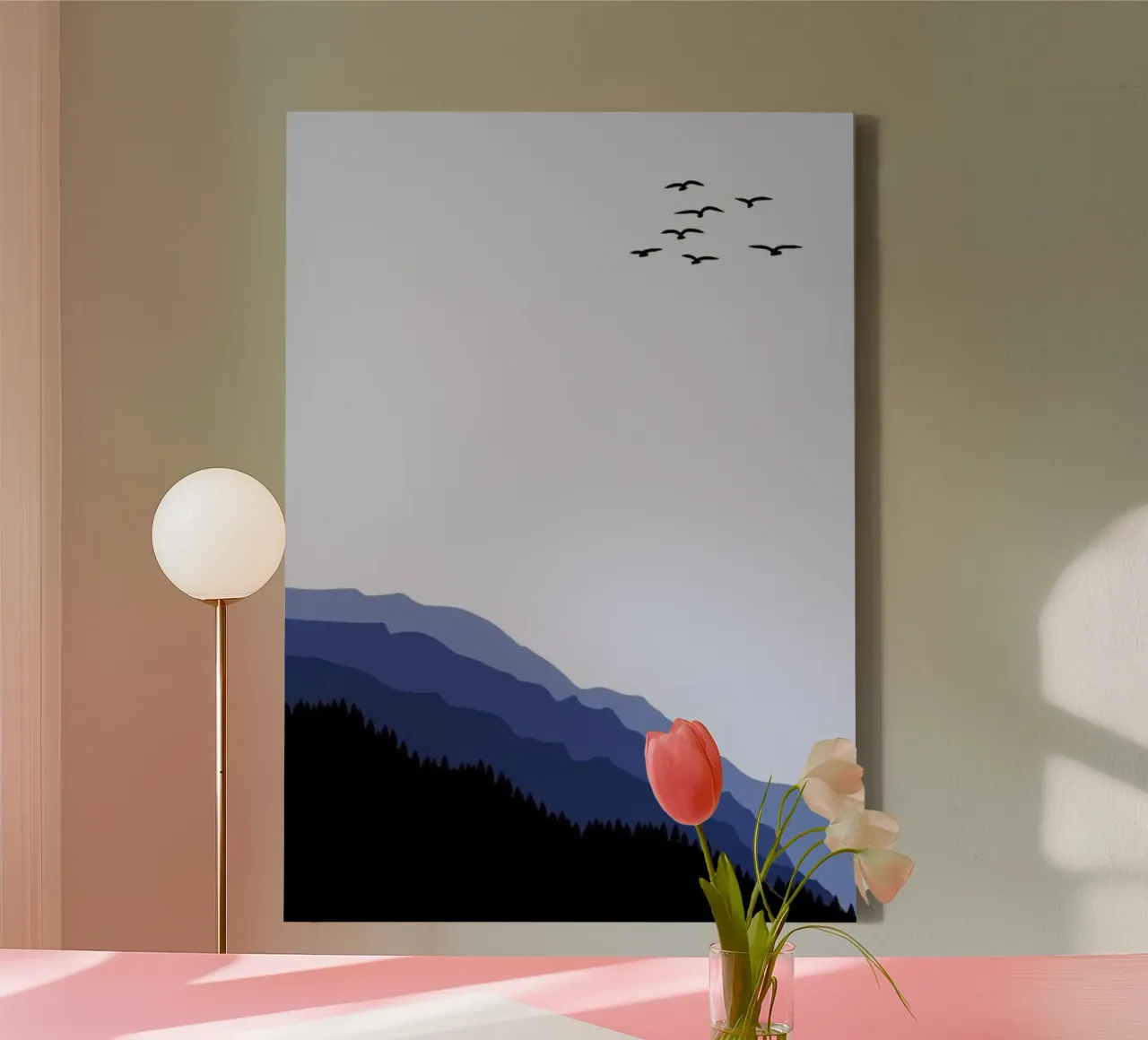 forest tree line toile avec Caisse américaine de prindy