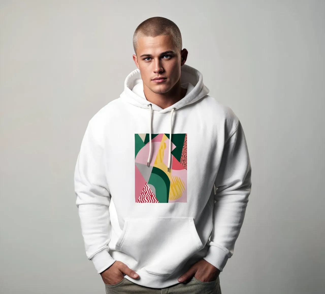 Decostruzione di figure a pastello felpa con cappuccio da Bring Haven