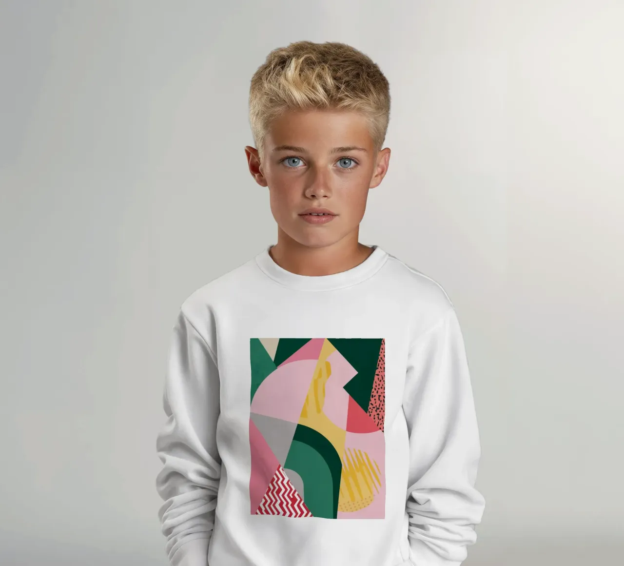 Decostruzione di figure a pastello felpa bambino da Bring Haven