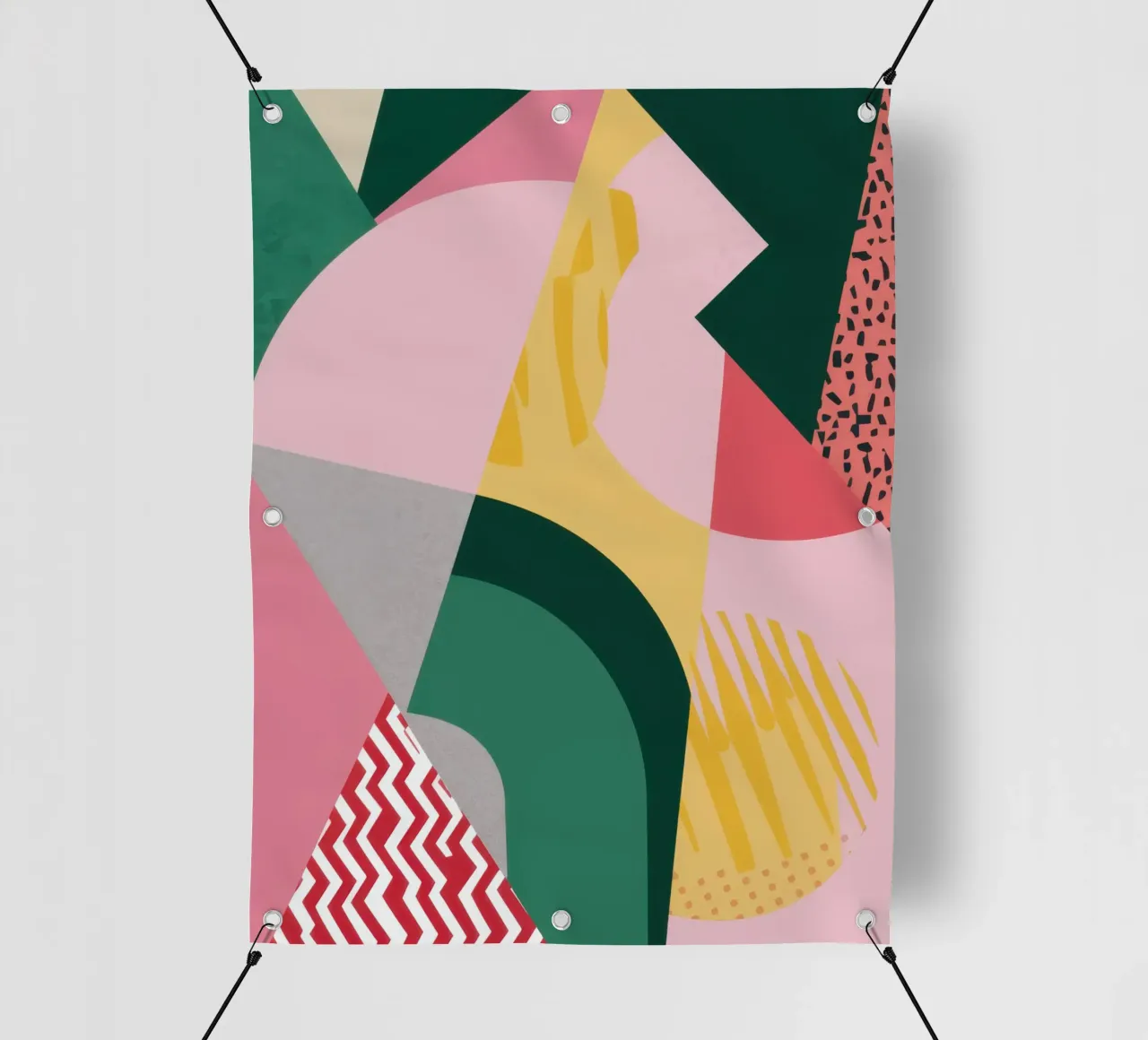 Decostruzione di figure a pastello telo in pvc da Bring Haven