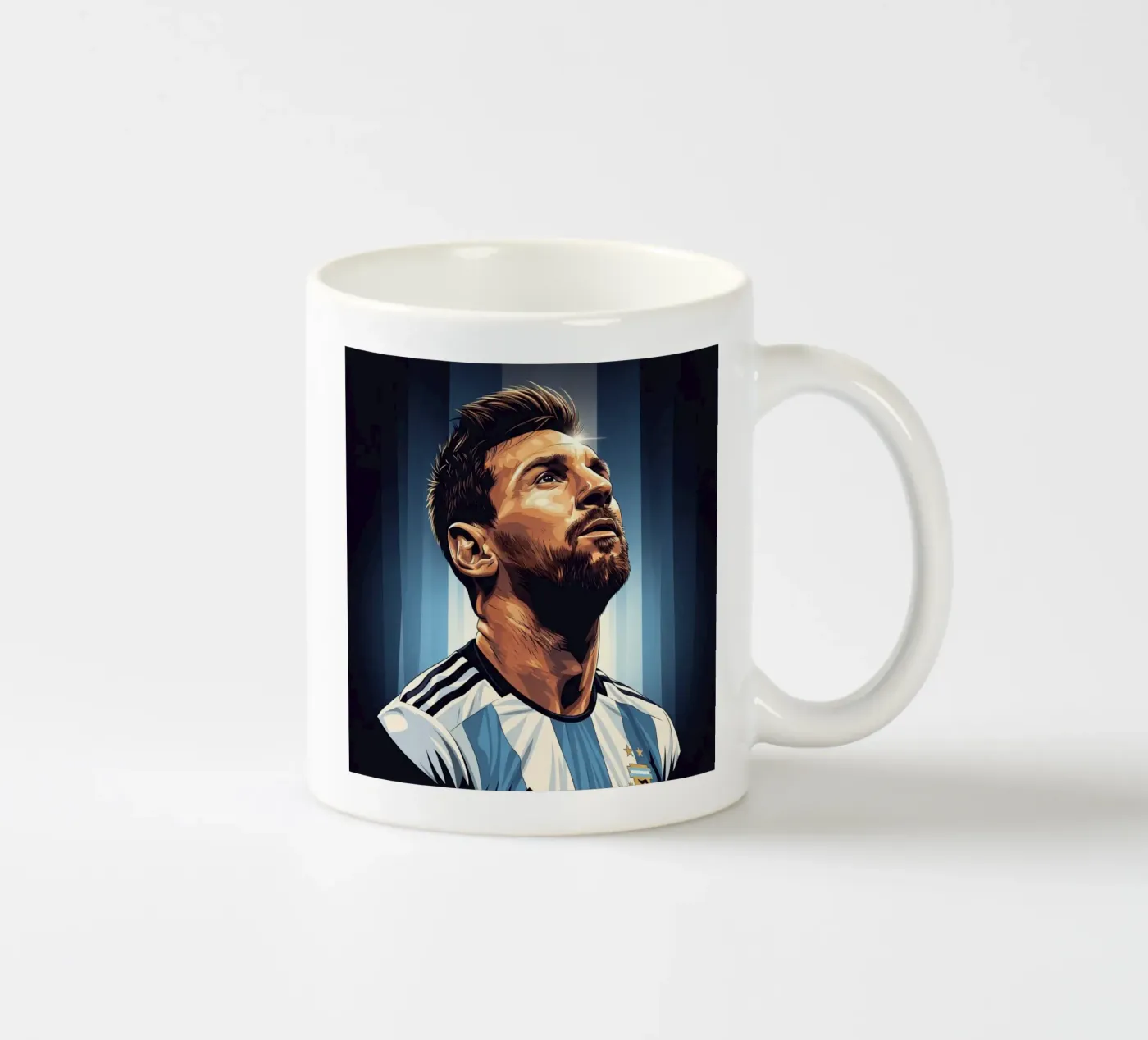 Messi ceramic mug by Lembayung art
