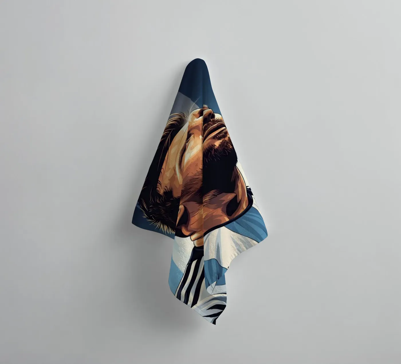 Messi towel by Lembayung art