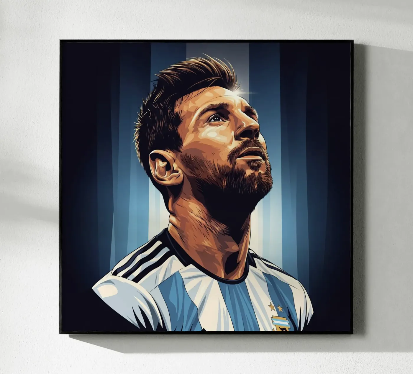 Messi acryl van Lembayung art