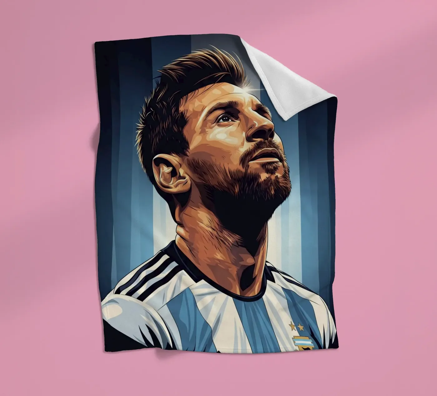 Messi fleece blanket by Lembayung art