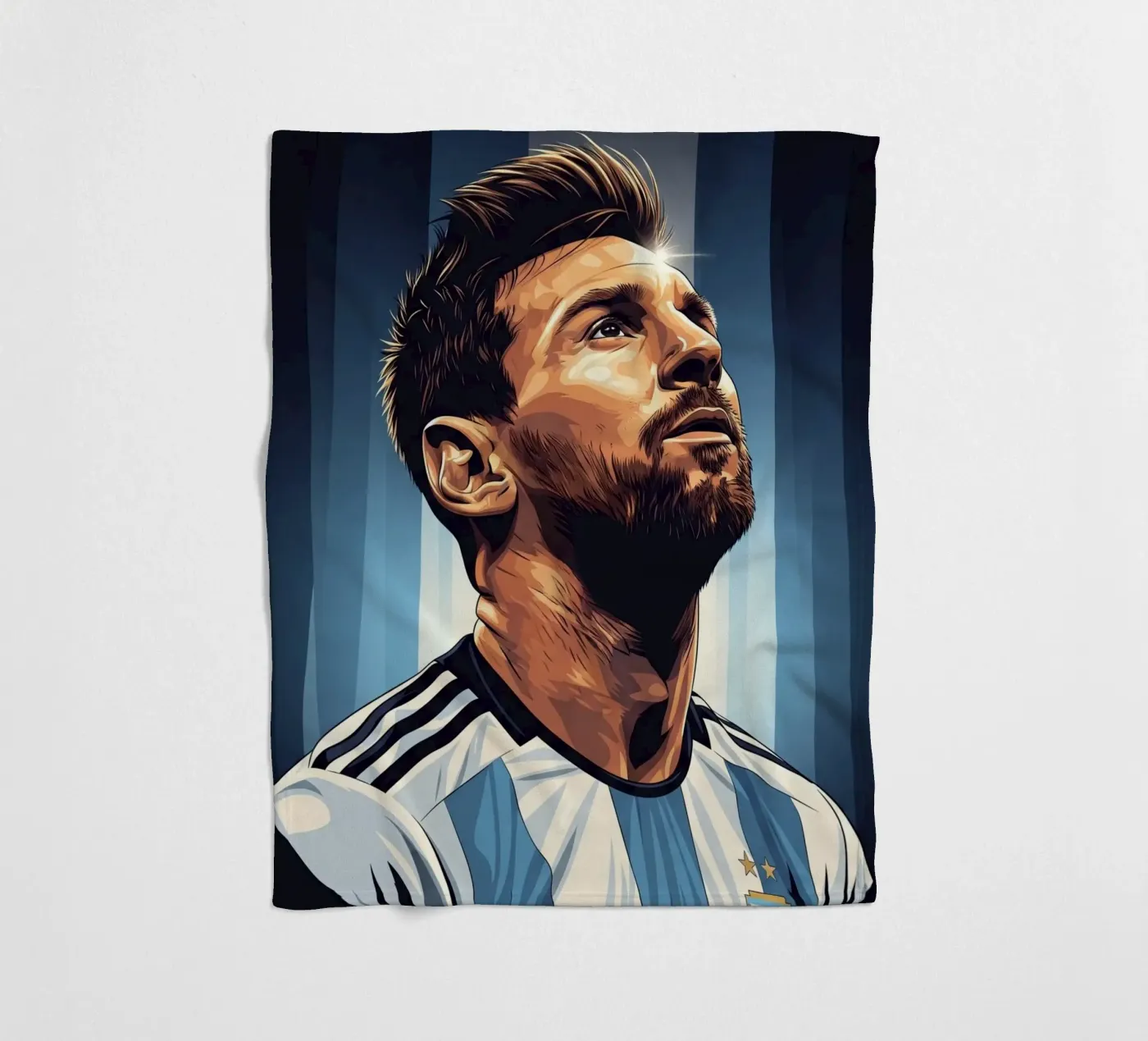 Messi fleece blanket by Lembayung art