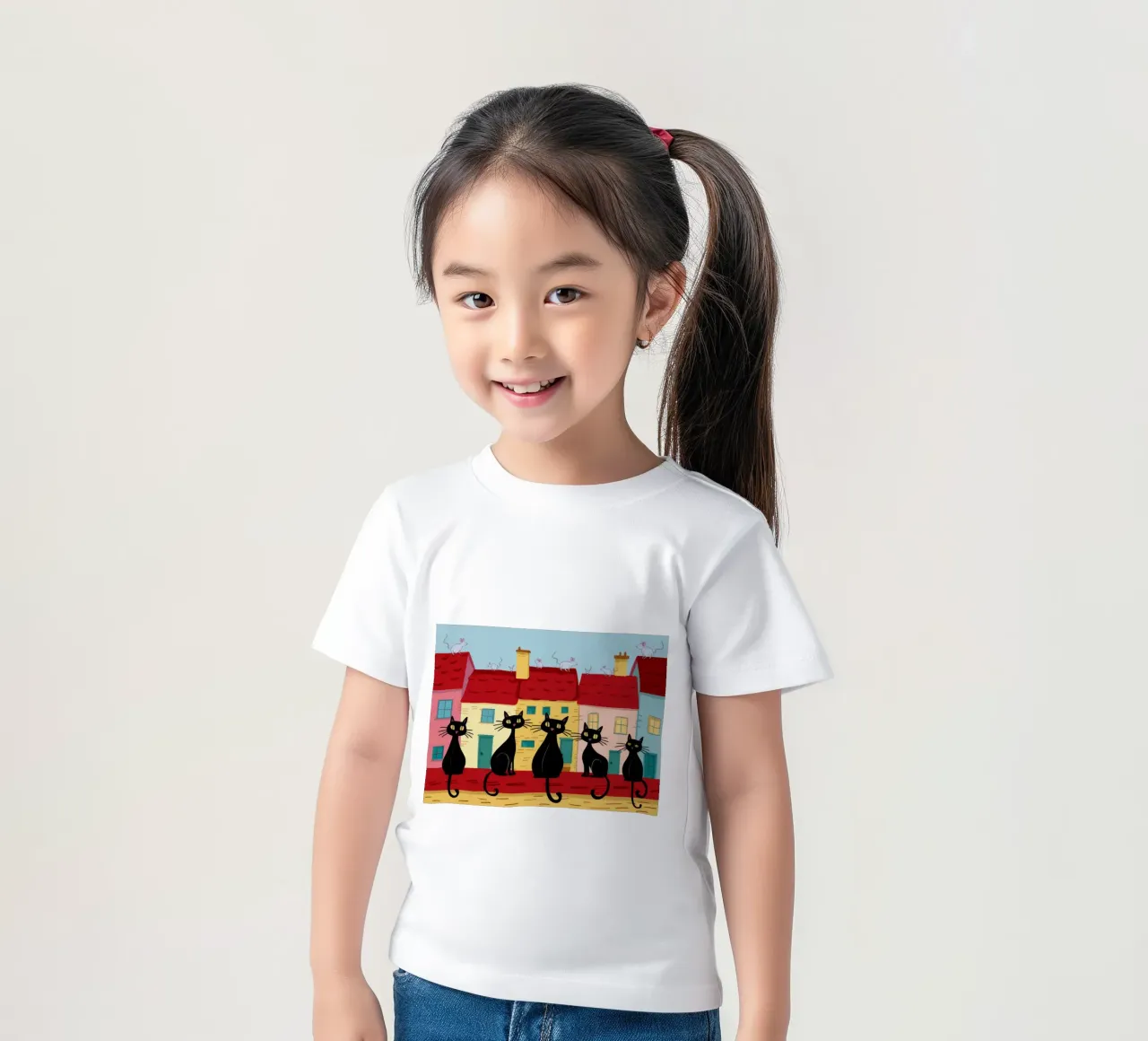 Gatti sul tetto t-shirt bambini da Veil Maya