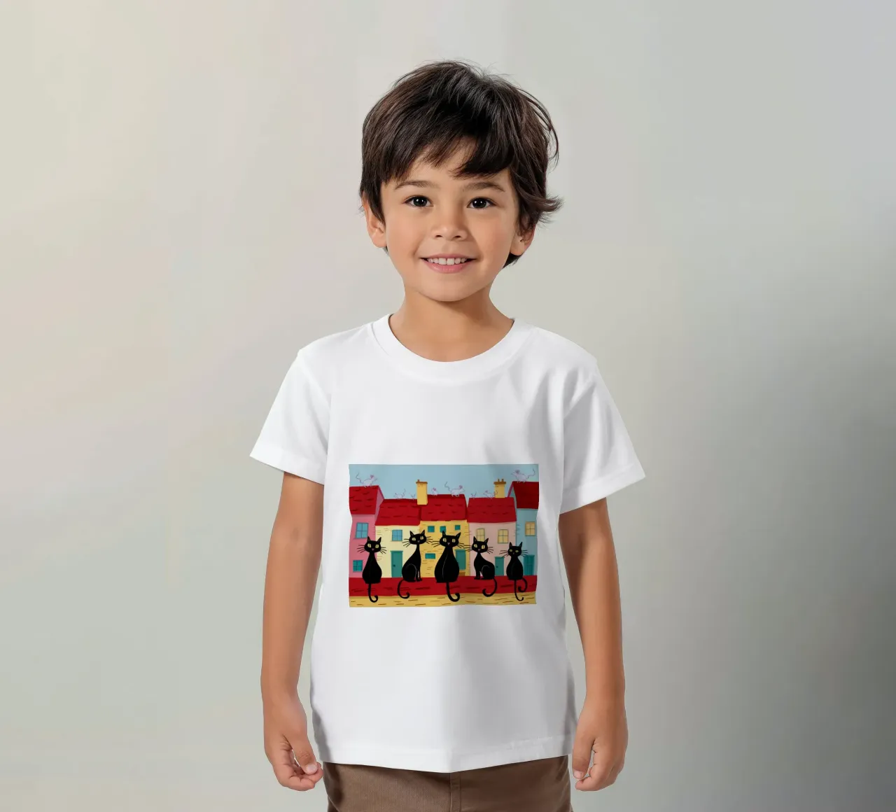 Gatti sul tetto t-shirt bambini da Veil Maya
