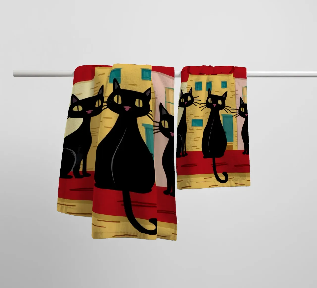 Gatti sul tetto asciugamano da bagno da Veil Maya