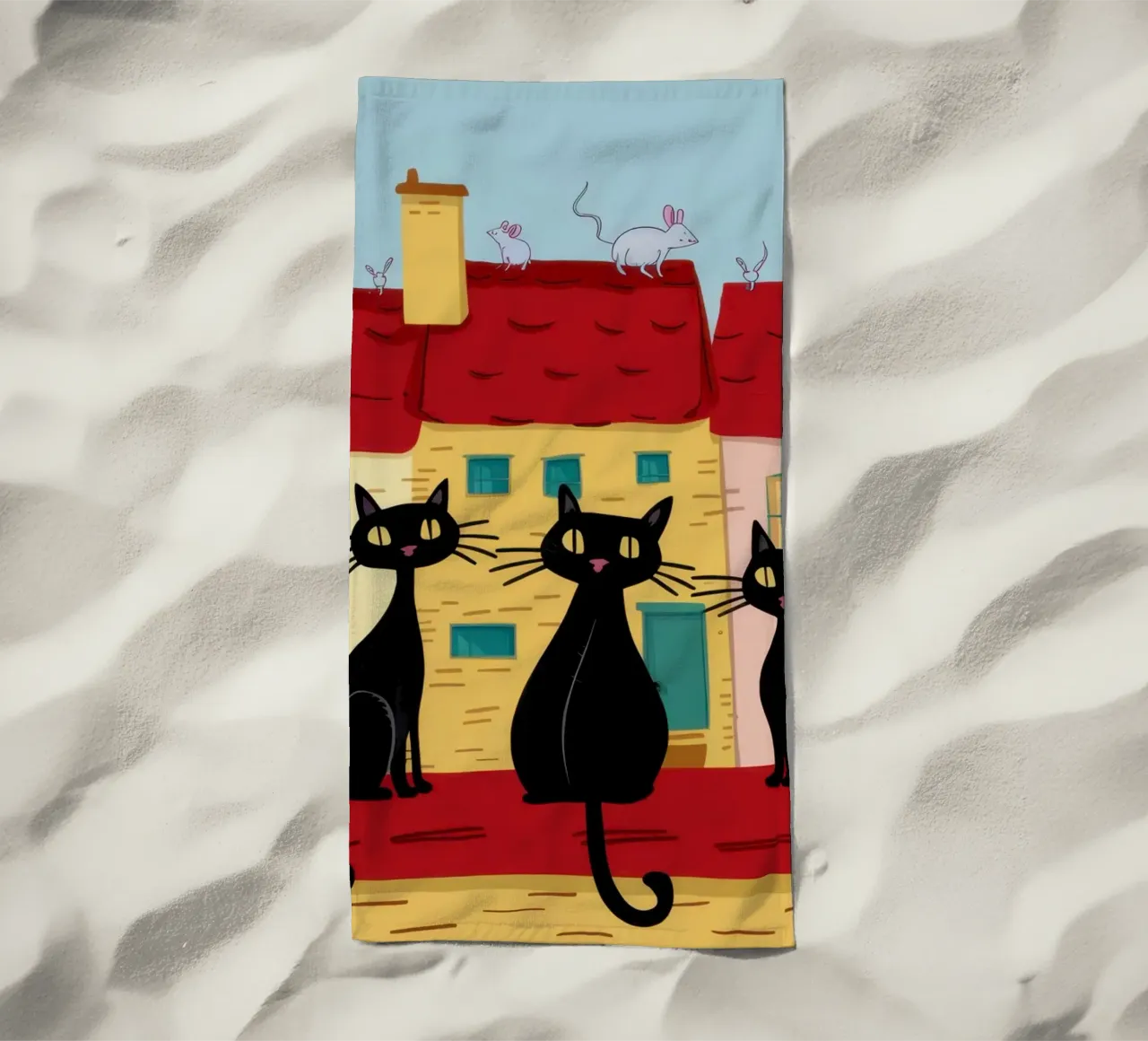 Gatti sul tetto telo mare da Veil Maya