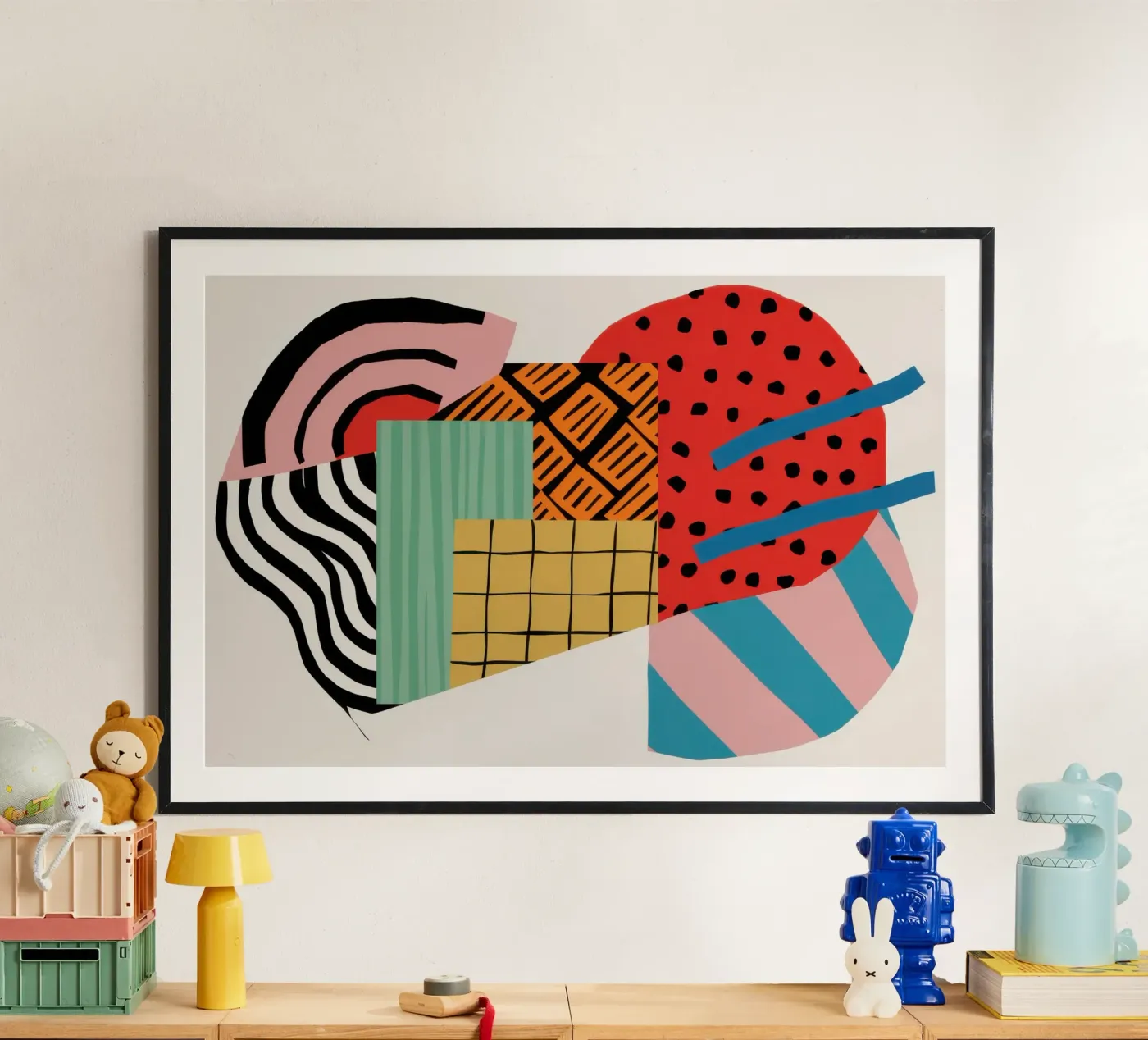 Rhythmic Geometric Collision poster by Prism Ritual