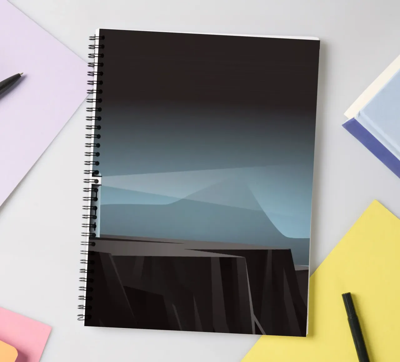 beam light spiral notebook by Histrol