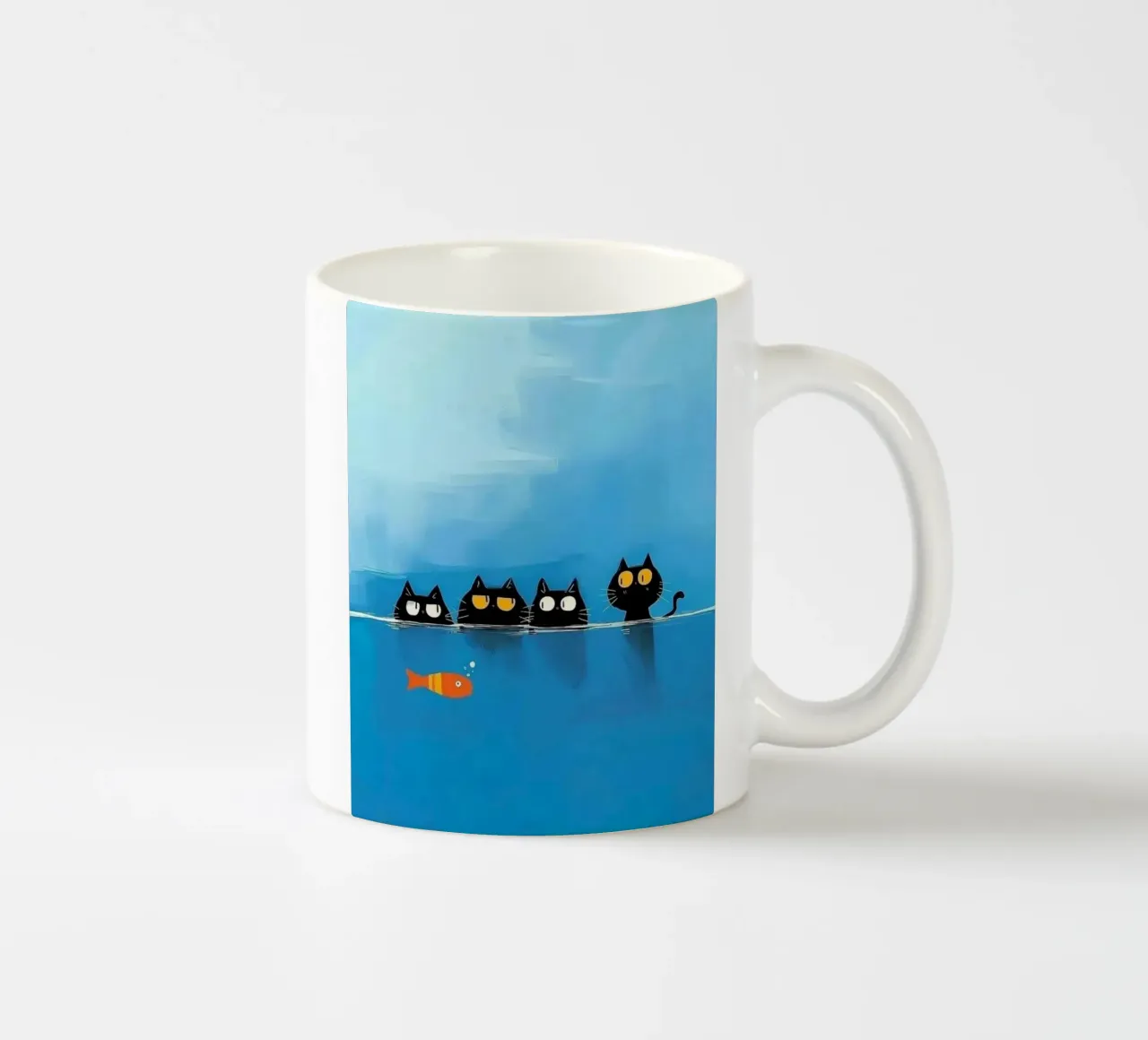 whiskers tails tazza in ceramica da prindy