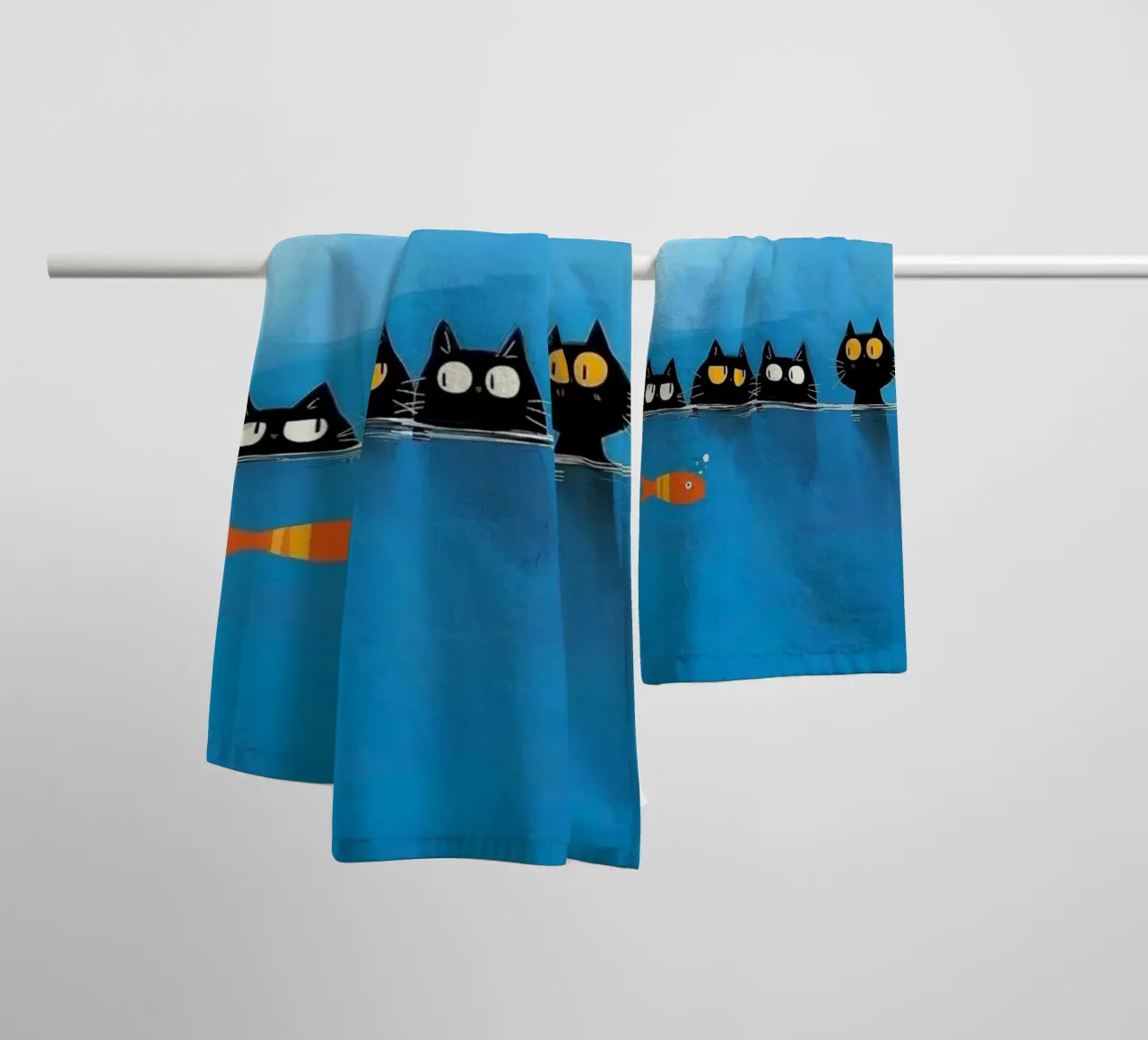 whiskers tails towel by prindy