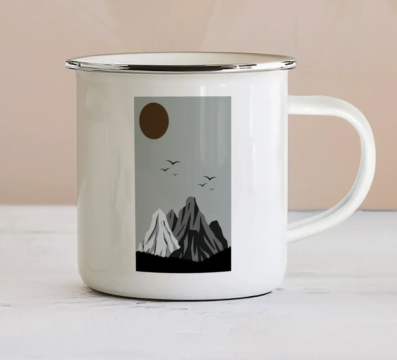 minimalist avians tazza in smalto da Histrol