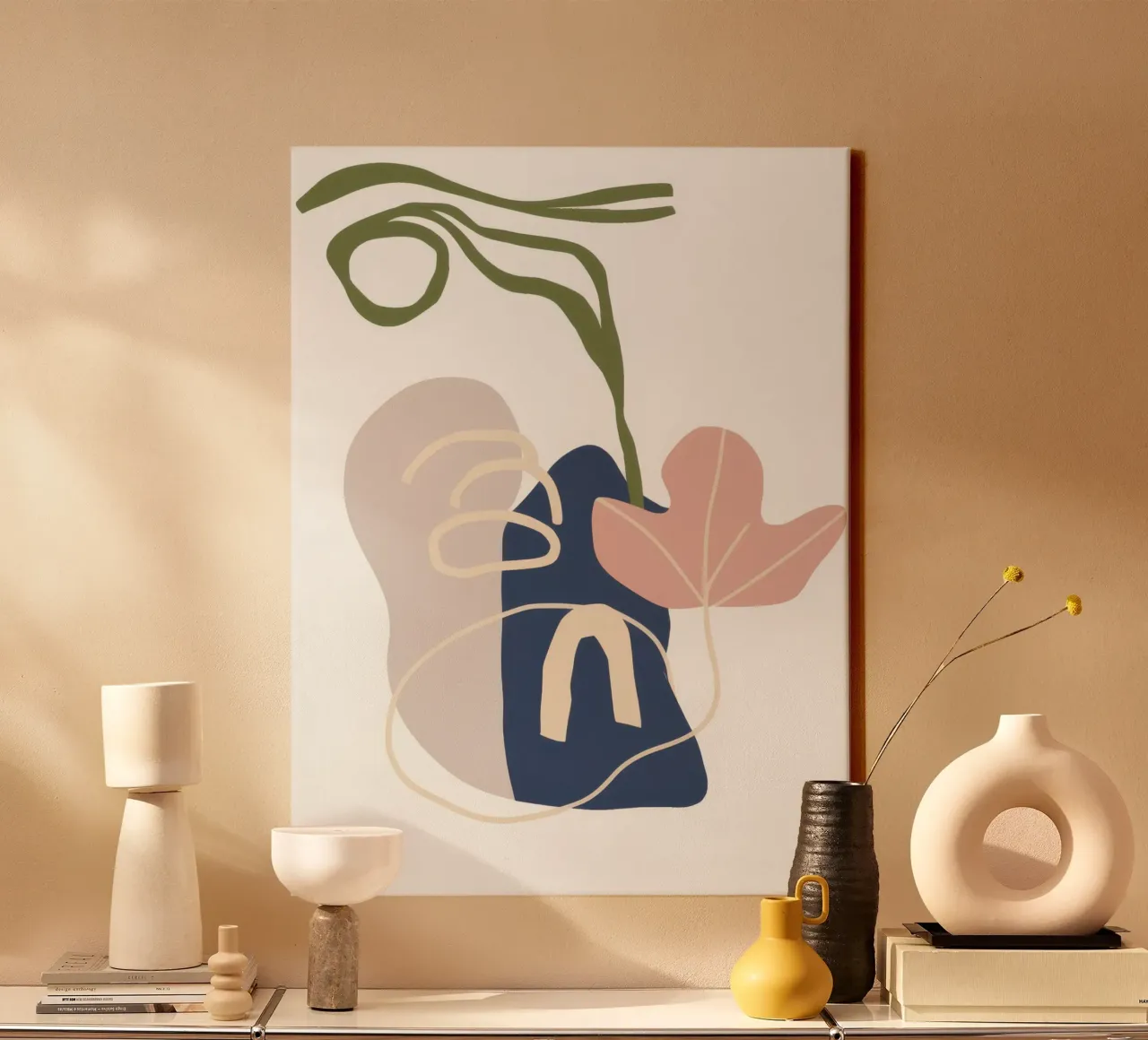 Abstracte vorm Stilleven canvas van Flock Reverie