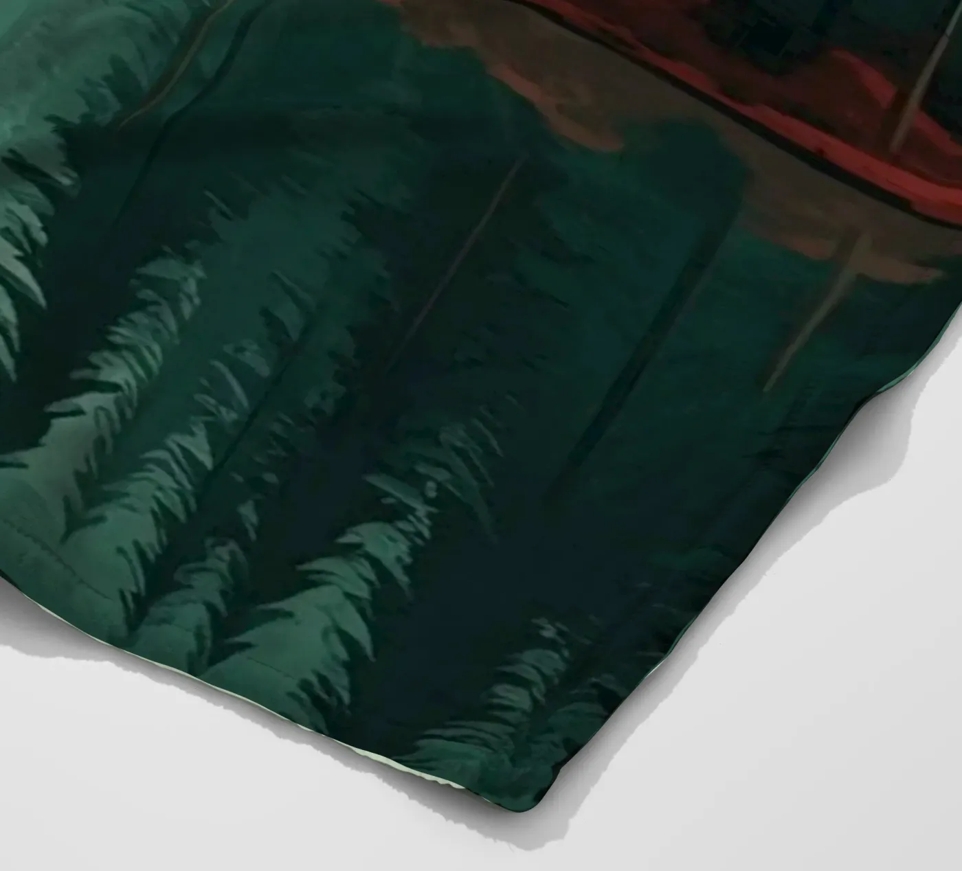pine trees reflection plaid polaire de Histrol