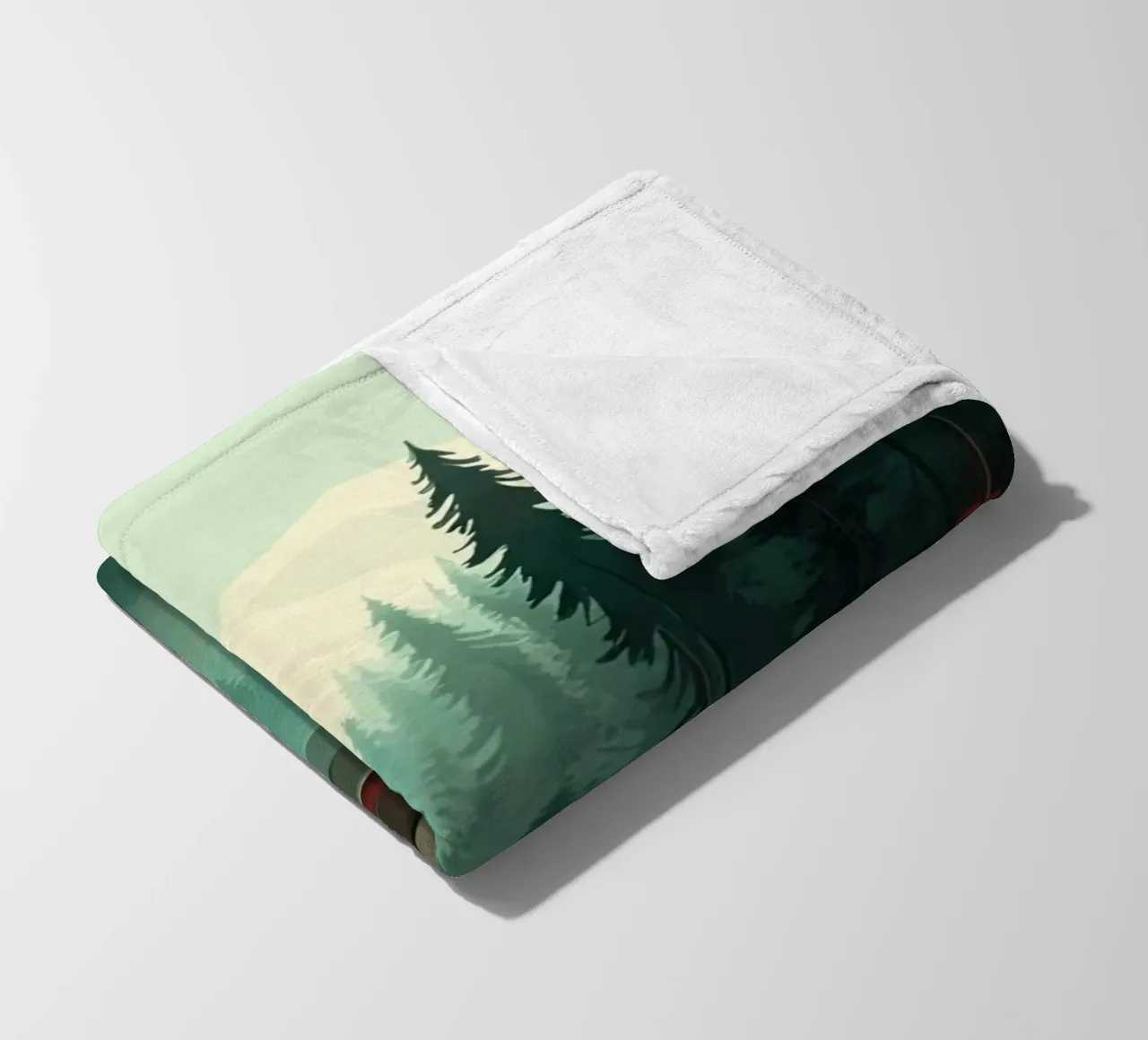 pine trees reflection coperta in pile da Histrol