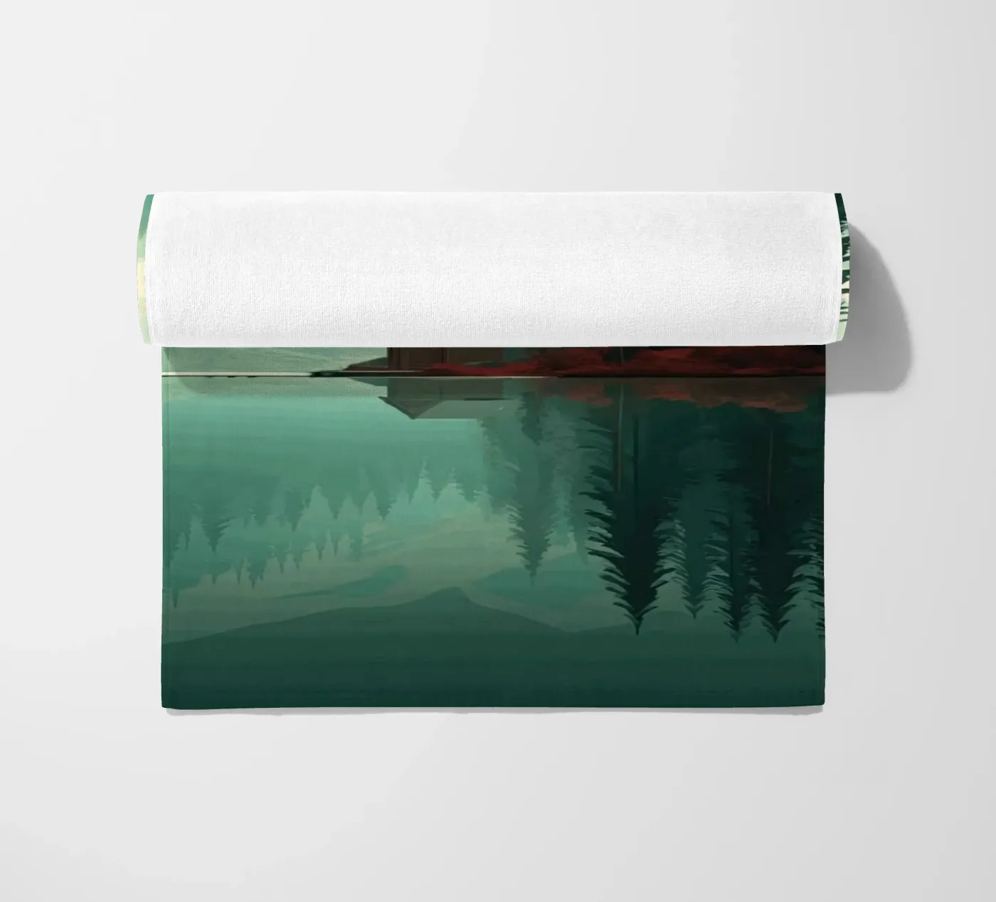 pine trees reflection serviette de plage de Histrol