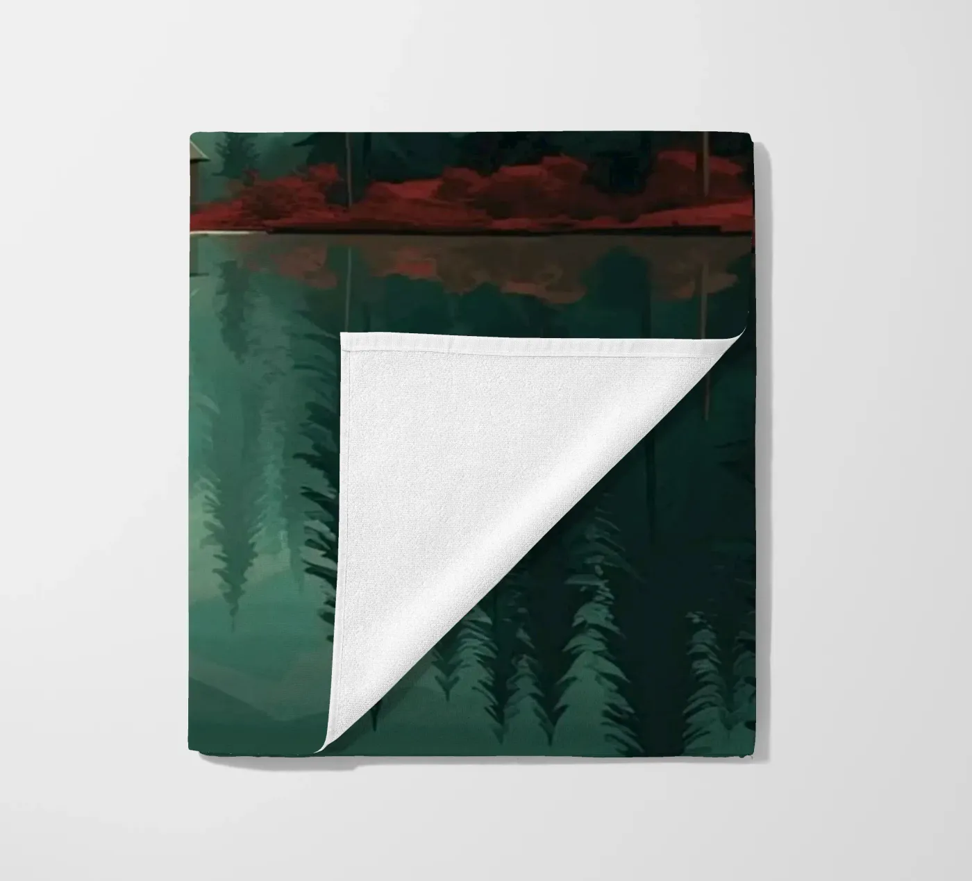 pine trees reflection strandhanddoek van Histrol