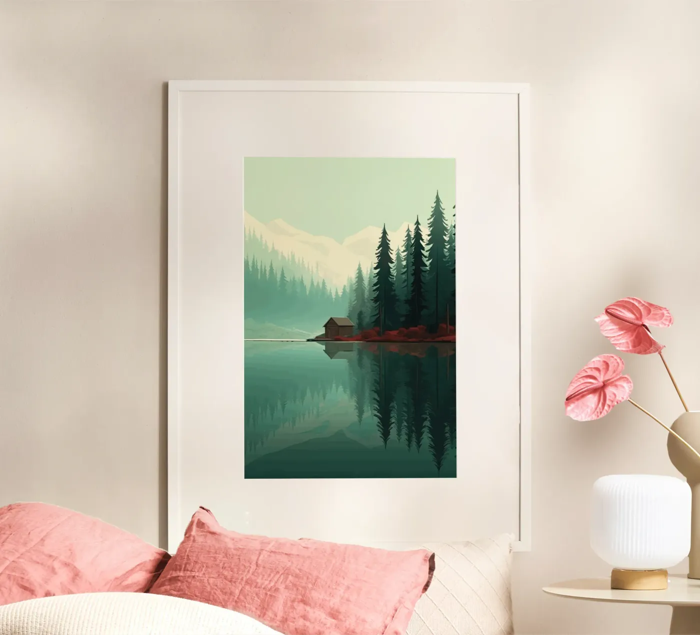 pine trees reflection poster de Histrol