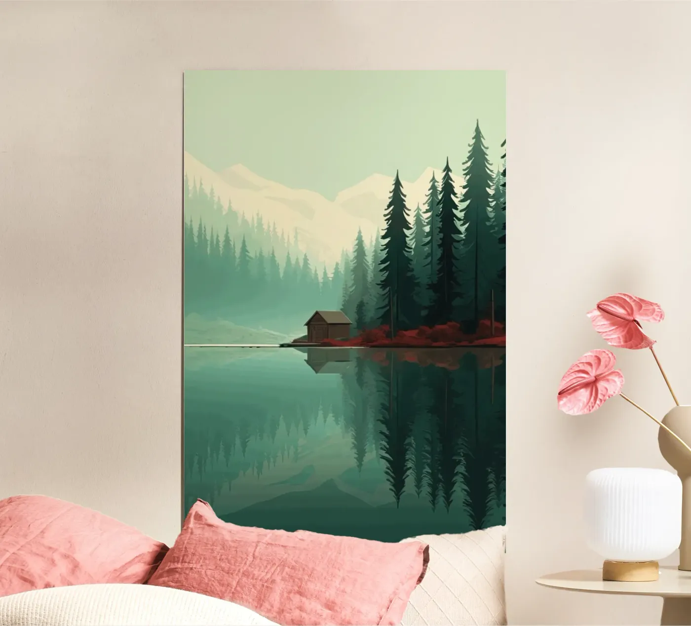 pine trees reflection poster de Histrol