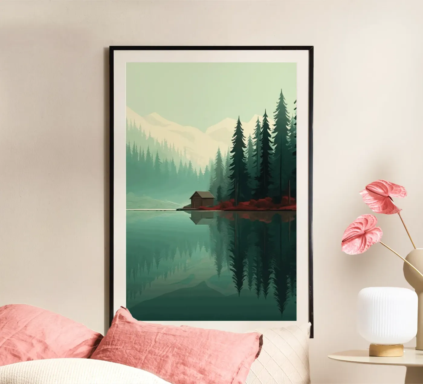 pine trees reflection poster de Histrol