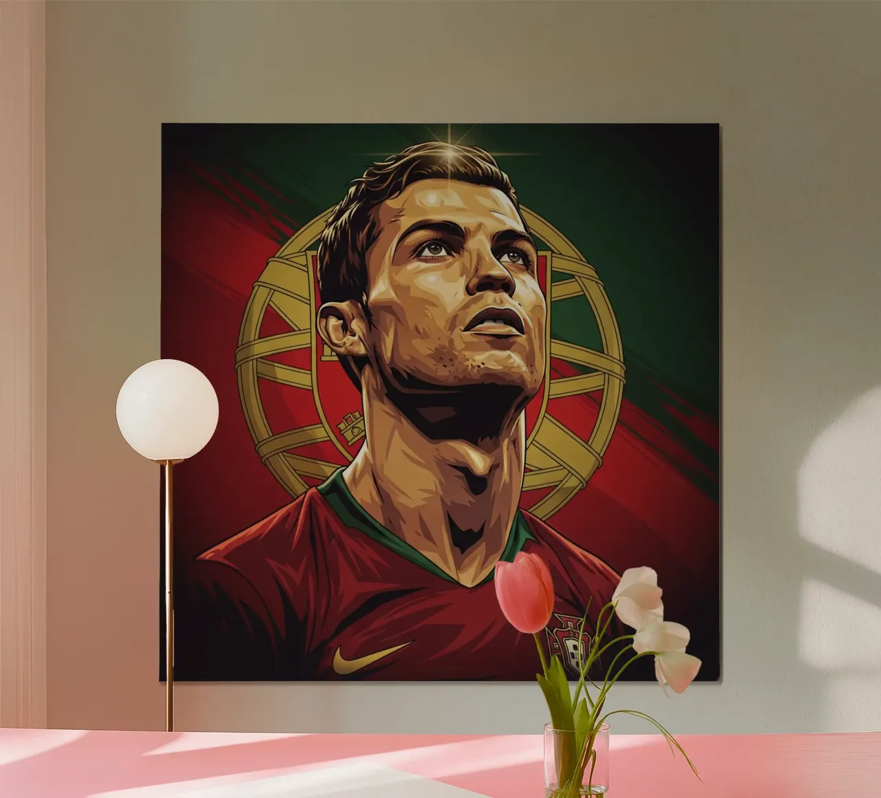 Cristiano Ronaldo - Portugal poster con telaio in plastica da Lembayung art