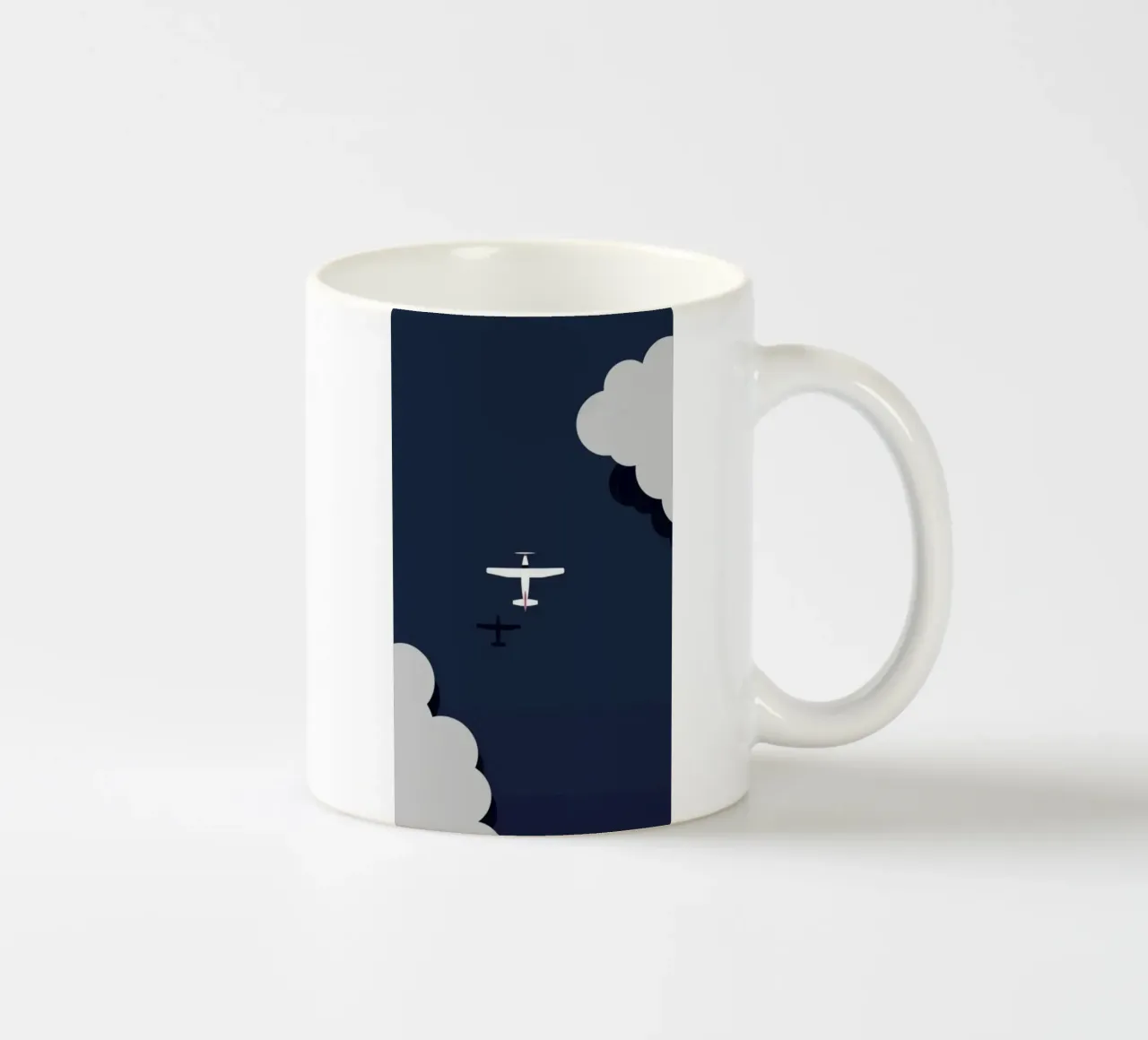 silhouette aircraft tazza in ceramica da prindy